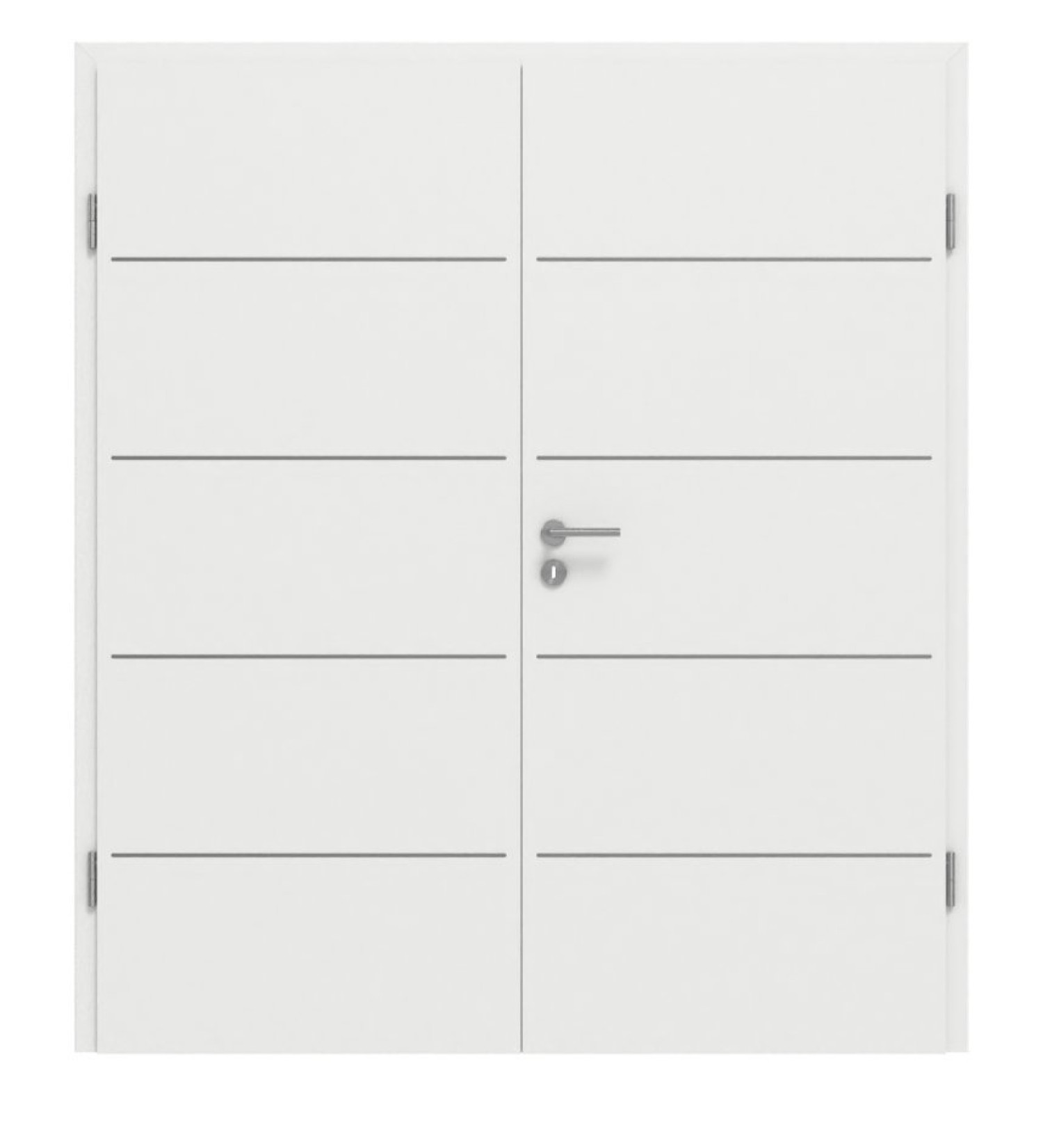 GARANT Doppelflügeltür Aura 830 Matt Weißlack 9016 G-TEC mit Zarge