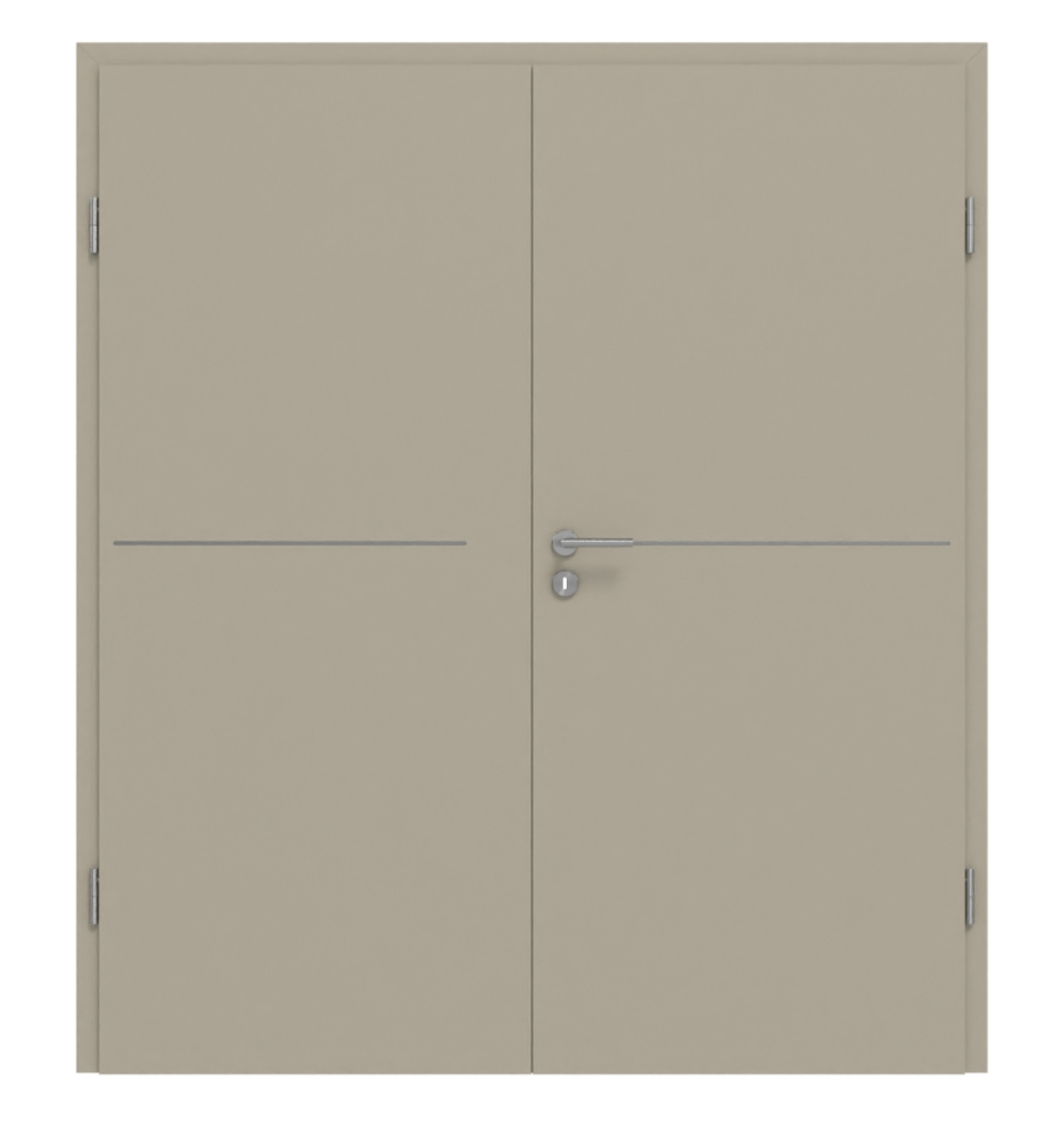 GARANT Doppelflügeltür Aura 831 Matt Seidengrau 7044 G-TEC mit Zarge