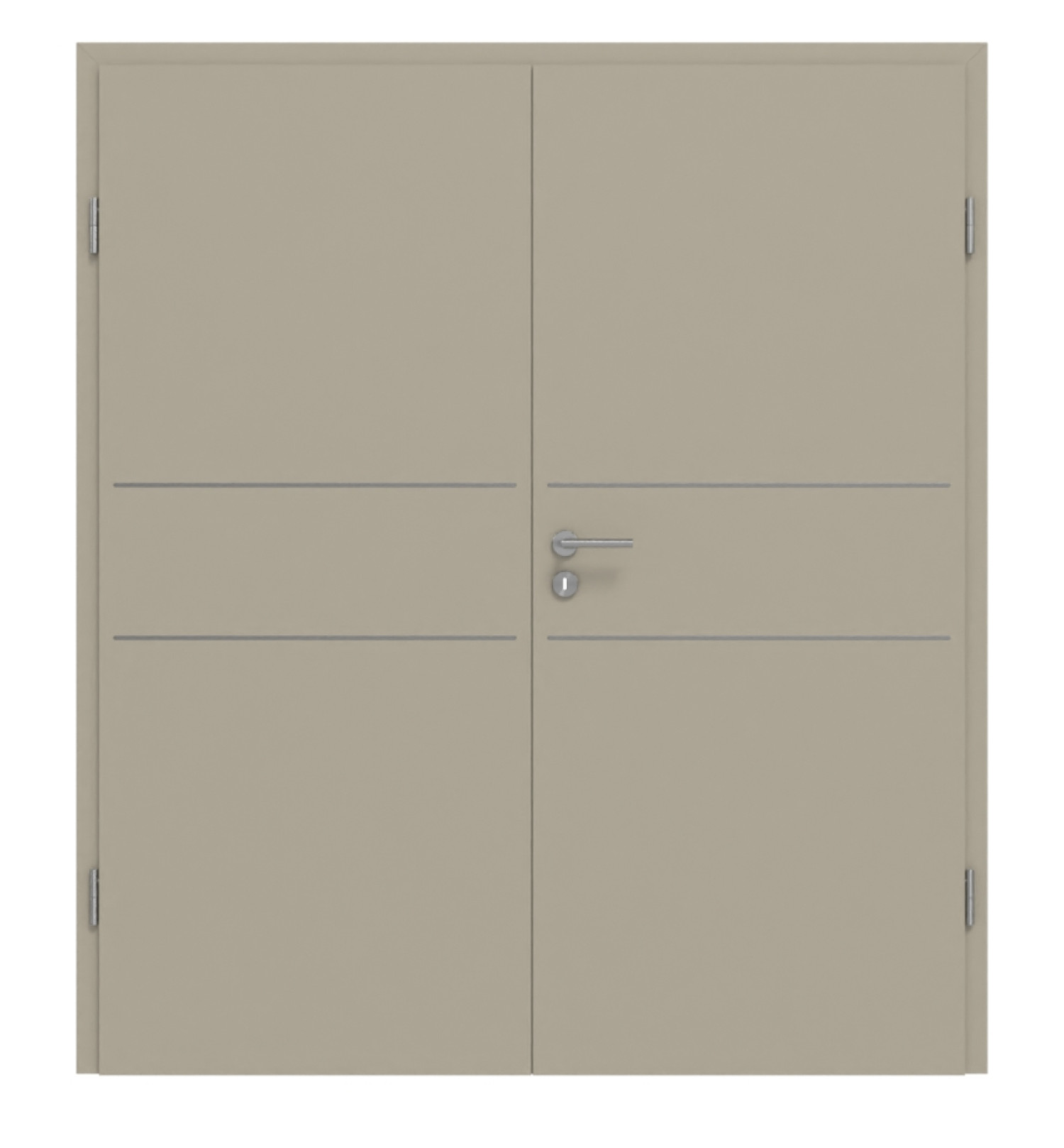 GARANT Doppelflügeltür Aura 832 Matt Seidengrau 7044 G-TEC mit Zarge