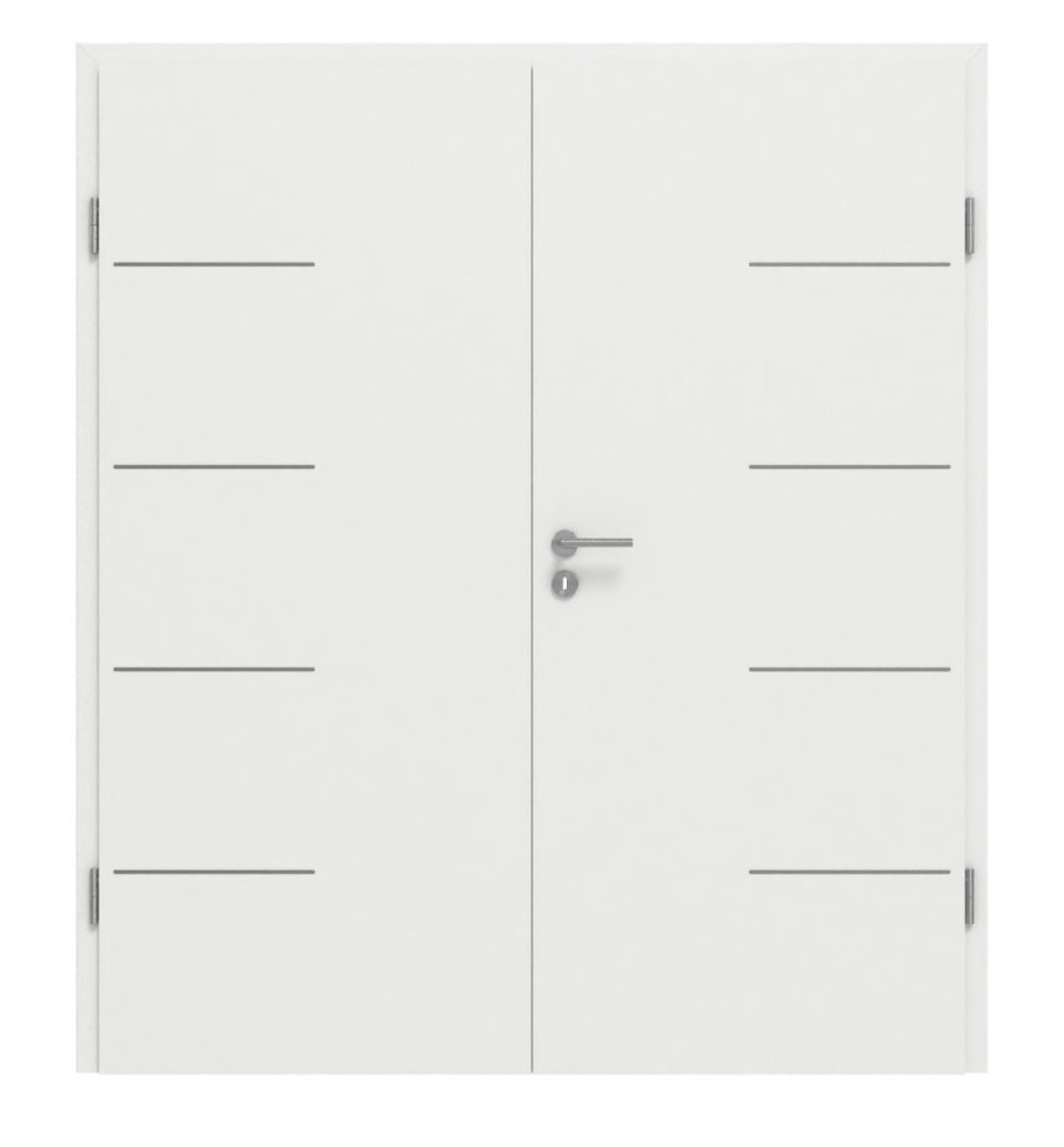 GARANT Doppelflügeltür Aura 834 Matt Weißlack 9016 G-TEC mit Zarge