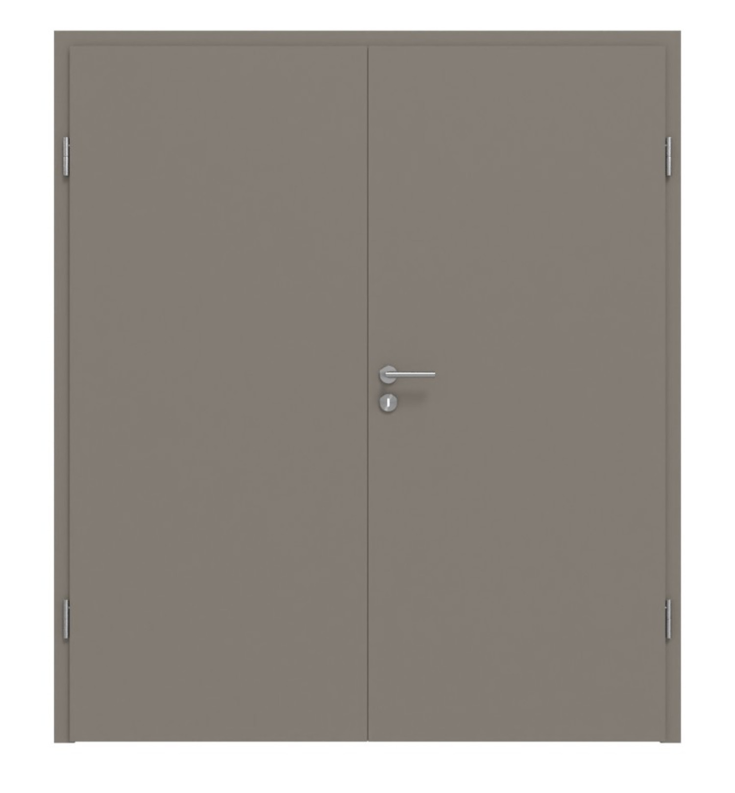 HÖRMANN Doppelflügeltür Taupe RAL 7048 Lack ProLine mit Zarge