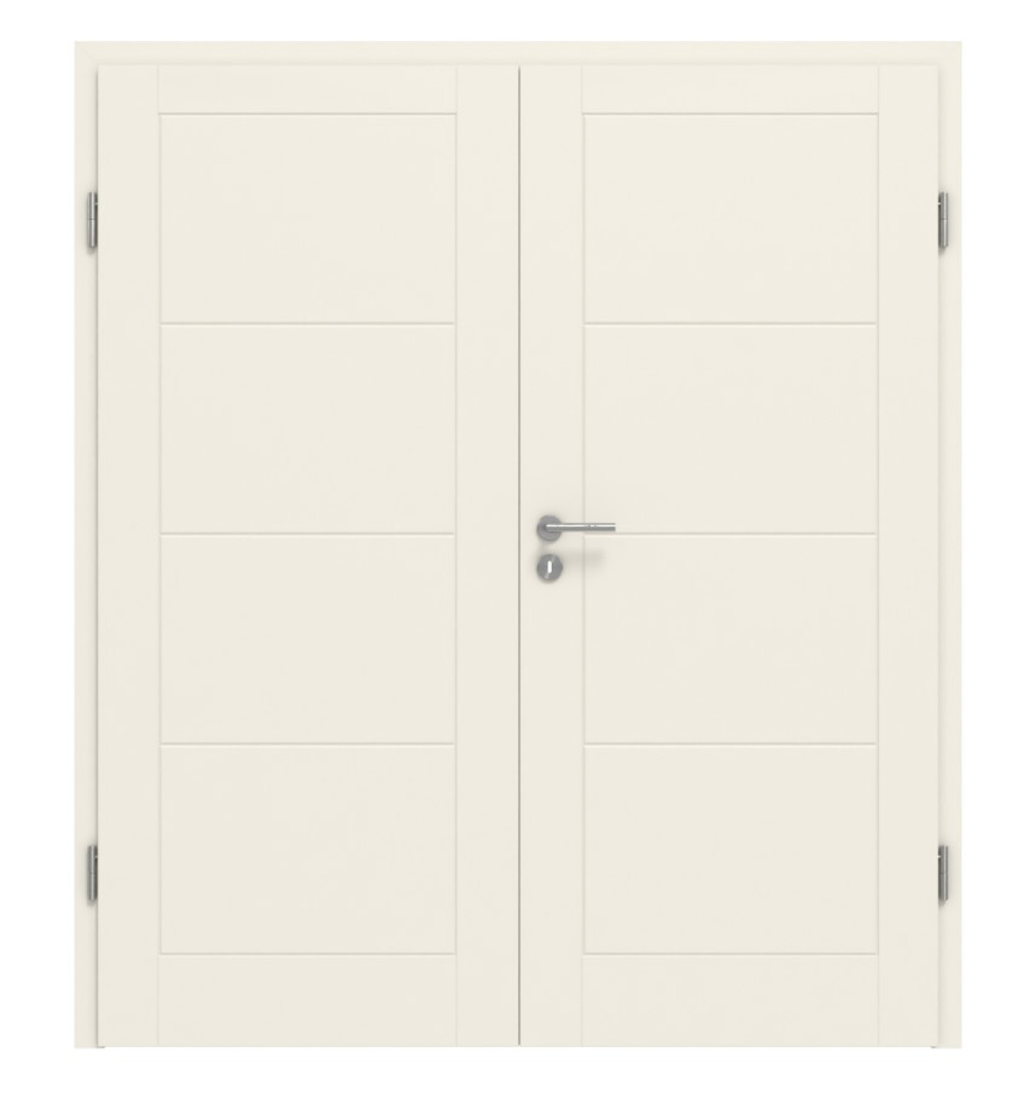 Frontansicht von Klassik Weiß RAL 9010 Westalack Bretagne 3004 Doppelflügeltür - Westag & Getalit