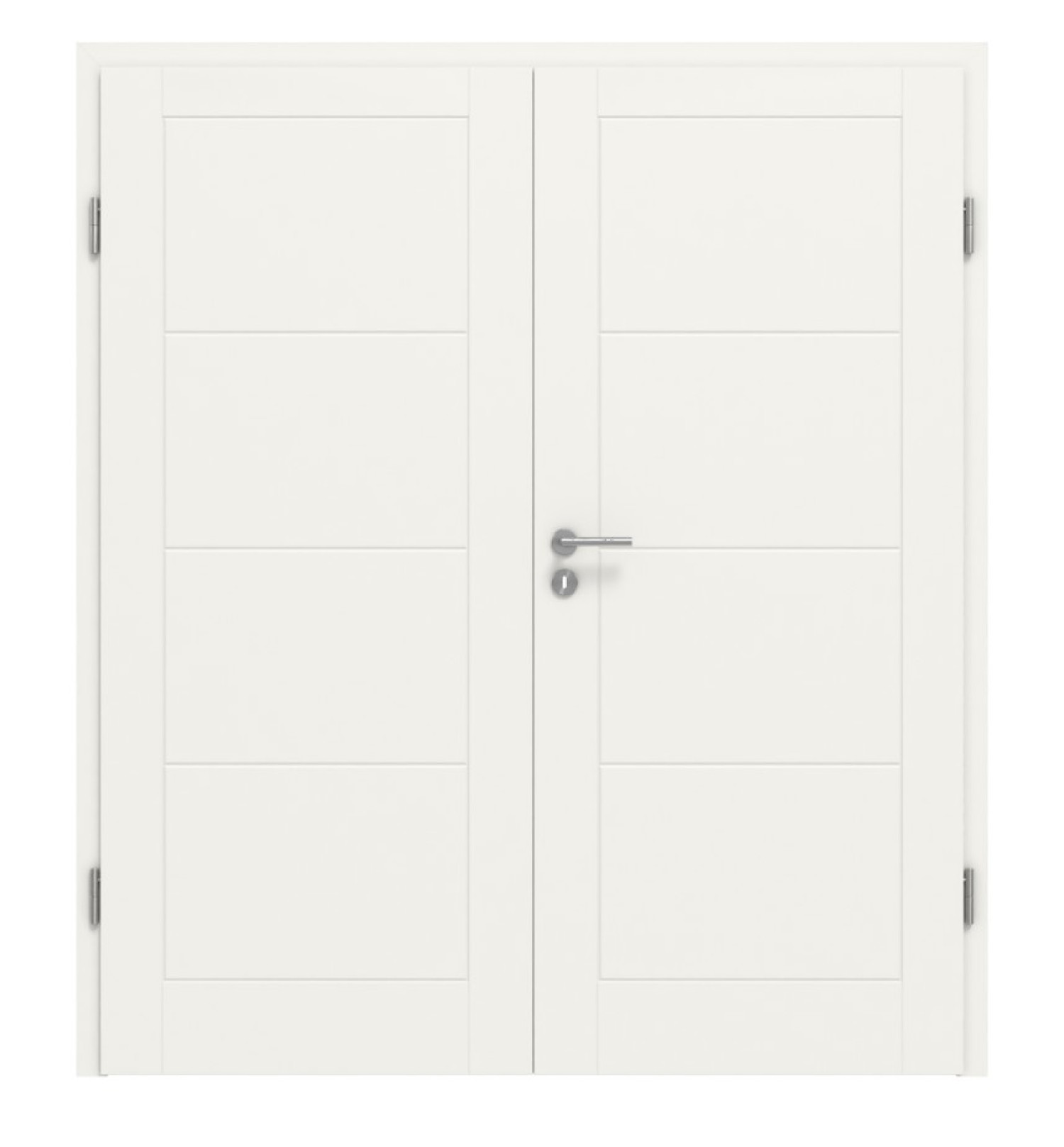 Frontansicht von Arctic Weiß RAL 9016 WestaLack Bretagne 3004 Doppelflügeltür - Westag & Getalit
