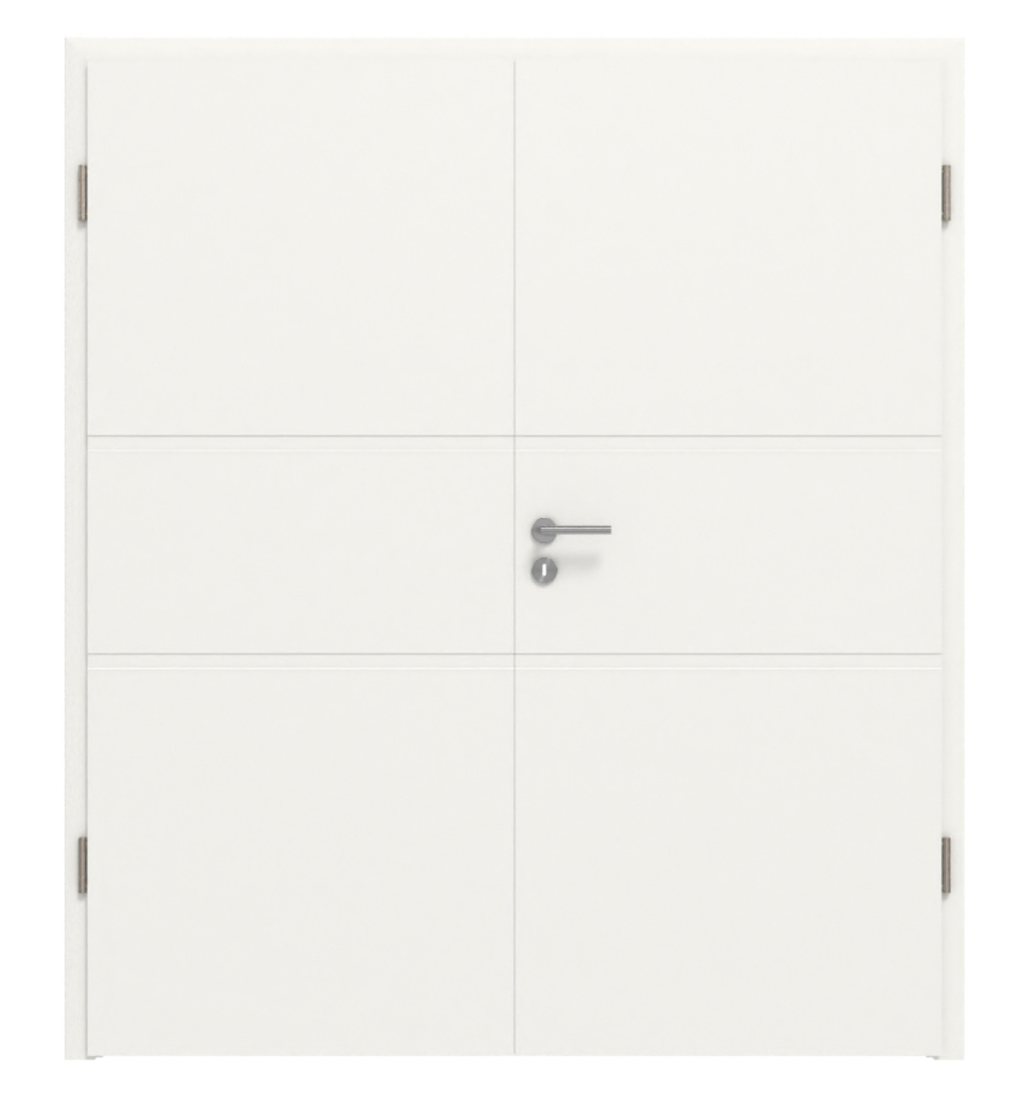 Doppelflügeltür Cofi 04 Premium Weißlack RAL 9016 mit Zarge
