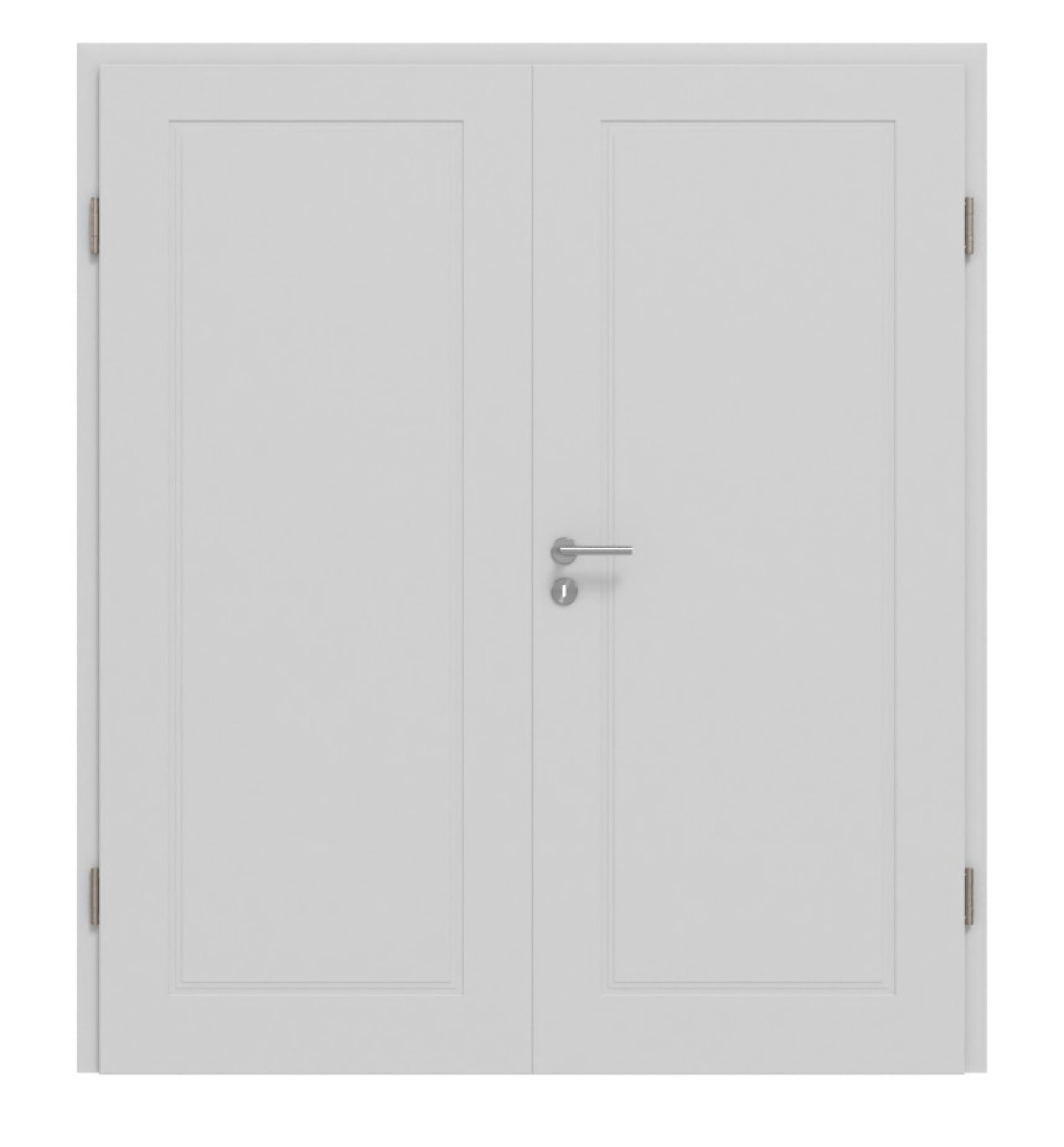 JELD-WEN Doppelflügeltür Contour 1F Nickelgrau ähnl. RAL 7047 ExpertLack mit Zarge