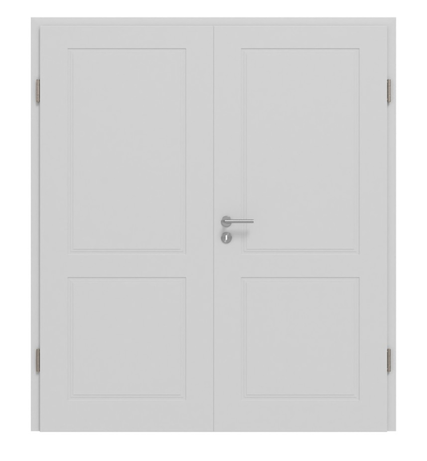 JELD-WEN Doppelflügeltür Contour 2F Nickelgrau ähnl. RAL 7047 ExpertLack mit Zarge