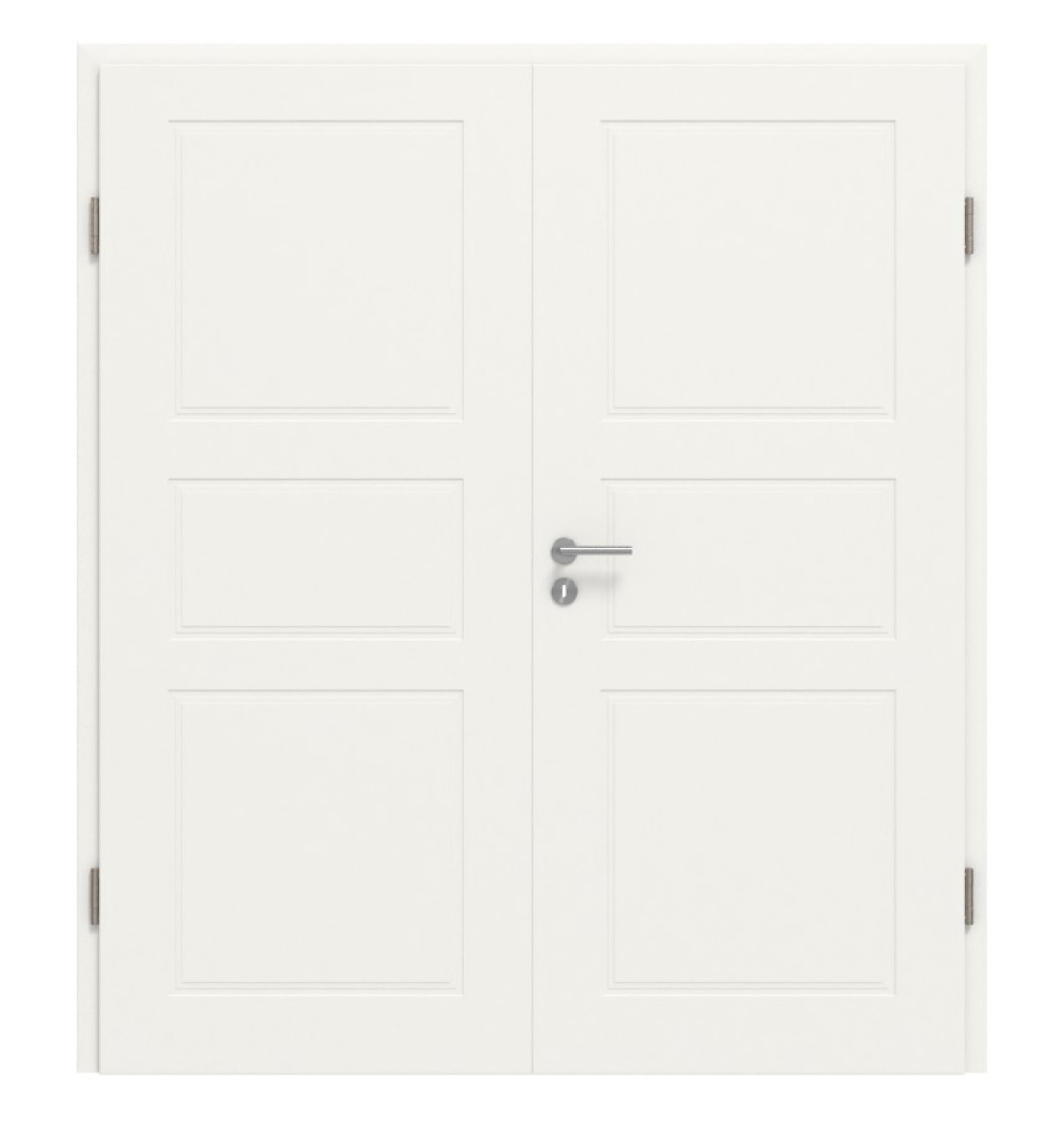 JELD-WEN Doppelflügeltür Contour 3F Brillantweiß ähnl. RAL 9016 ExpertLack mit Zarge