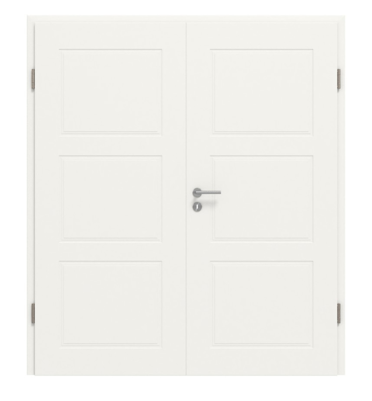 JELD-WEN Doppelflügeltür Contour 3FG Brillantweiß ähnl. RAL 9016 ExpertLack mit Zarge