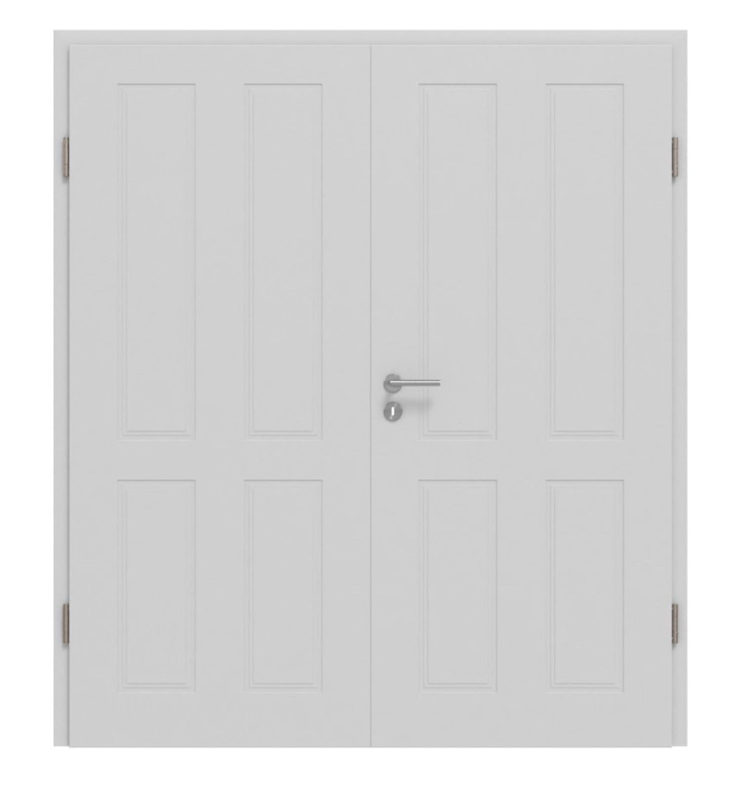 JELD-WEN Doppelflügeltür Contour 4F Nickelgrau ähnl. RAL 7047 ExpertLack mit Zarge