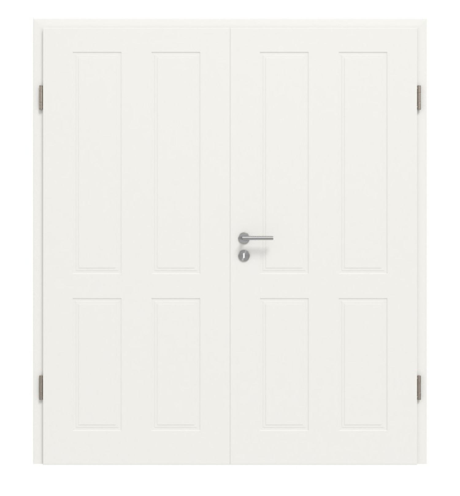 JELD-WEN Doppelflügeltür Contour 4F Brillantweiß ähnl. RAL 9016 ExpertLack mit Zarge