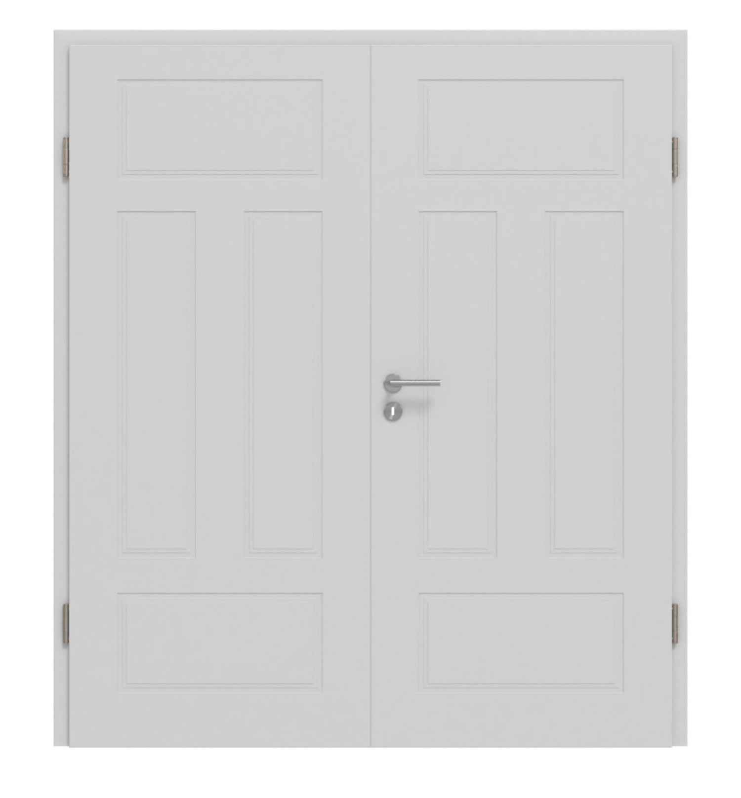JELD-WEN Doppelflügeltür Contour 4FS Nickelgrau ähnl. RAL 7047 ExpertLack mit Zarge