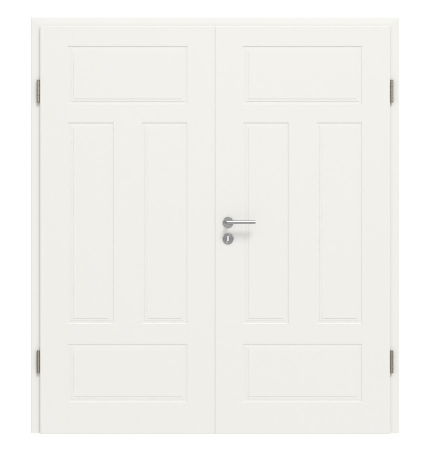 JELD-WEN Doppelflügeltür Contour 4FS Brillantweiß ähnl. RAL 9016 ExpertLack mit Zarge