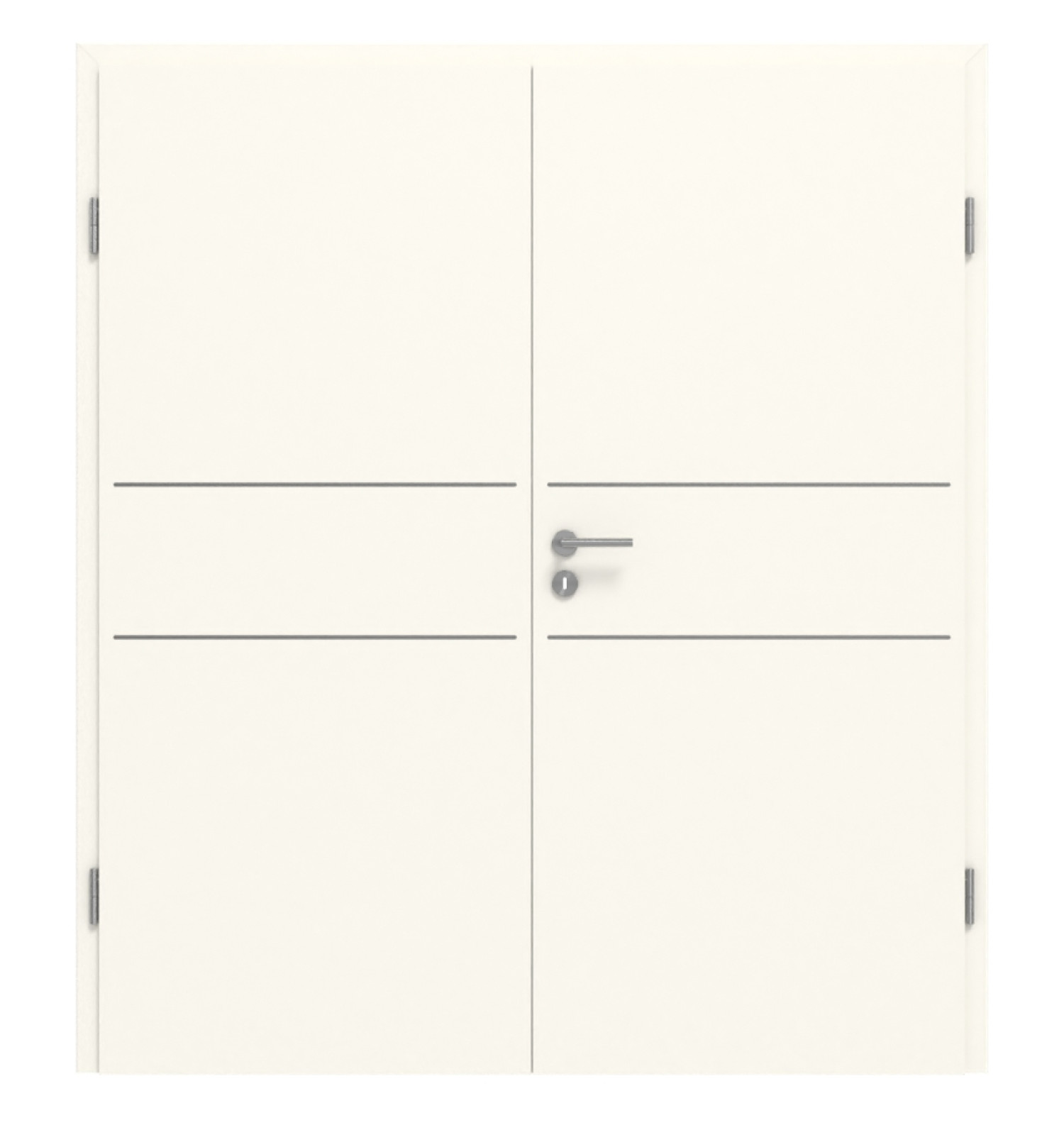 Frontansicht von GARANT Doppelflügeltür Corona 832 Pearl White CePaL mit Zarge