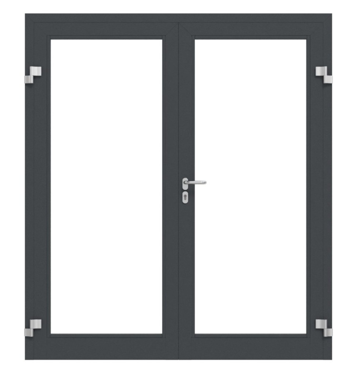 Innentür-Set 2-flg. Aluminium Rohrrahmentür ES 50 mit LA-01 inkl