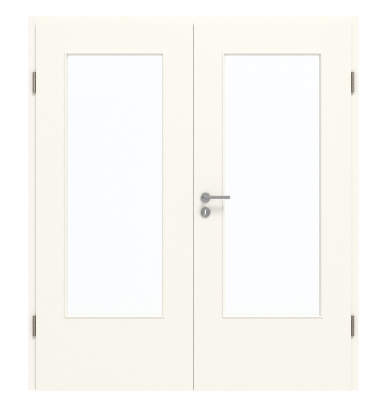 GARANT Doppelflügeltür inkl. Zarge 0105-60 Pearl White CePaL mit Lichtausschnitt LA-DIN