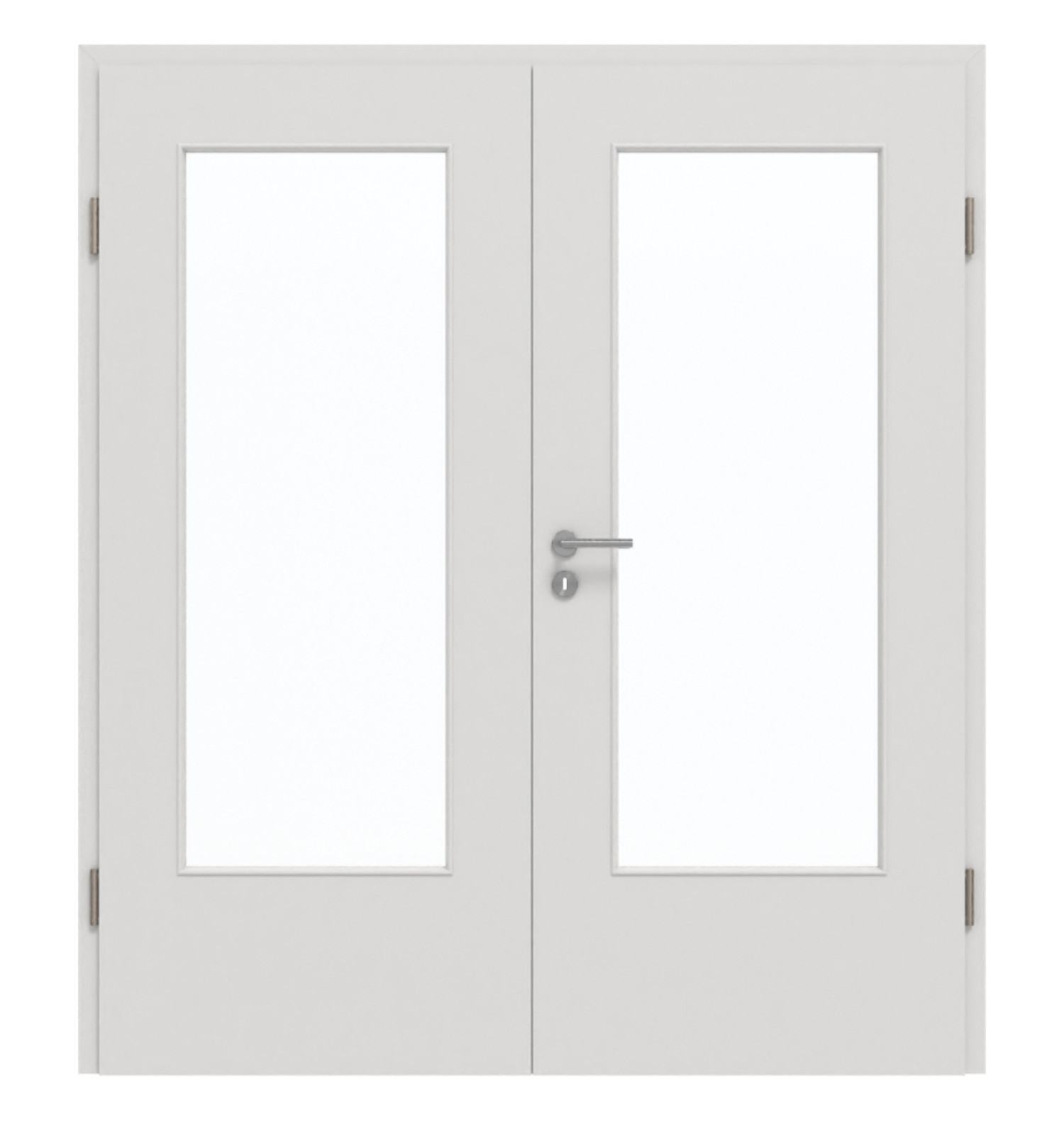 GARANT Doppelflügeltür inkl. Zarge 0160-60 Silver Grey CePaL mit Lichtausschnitt LA-DIN