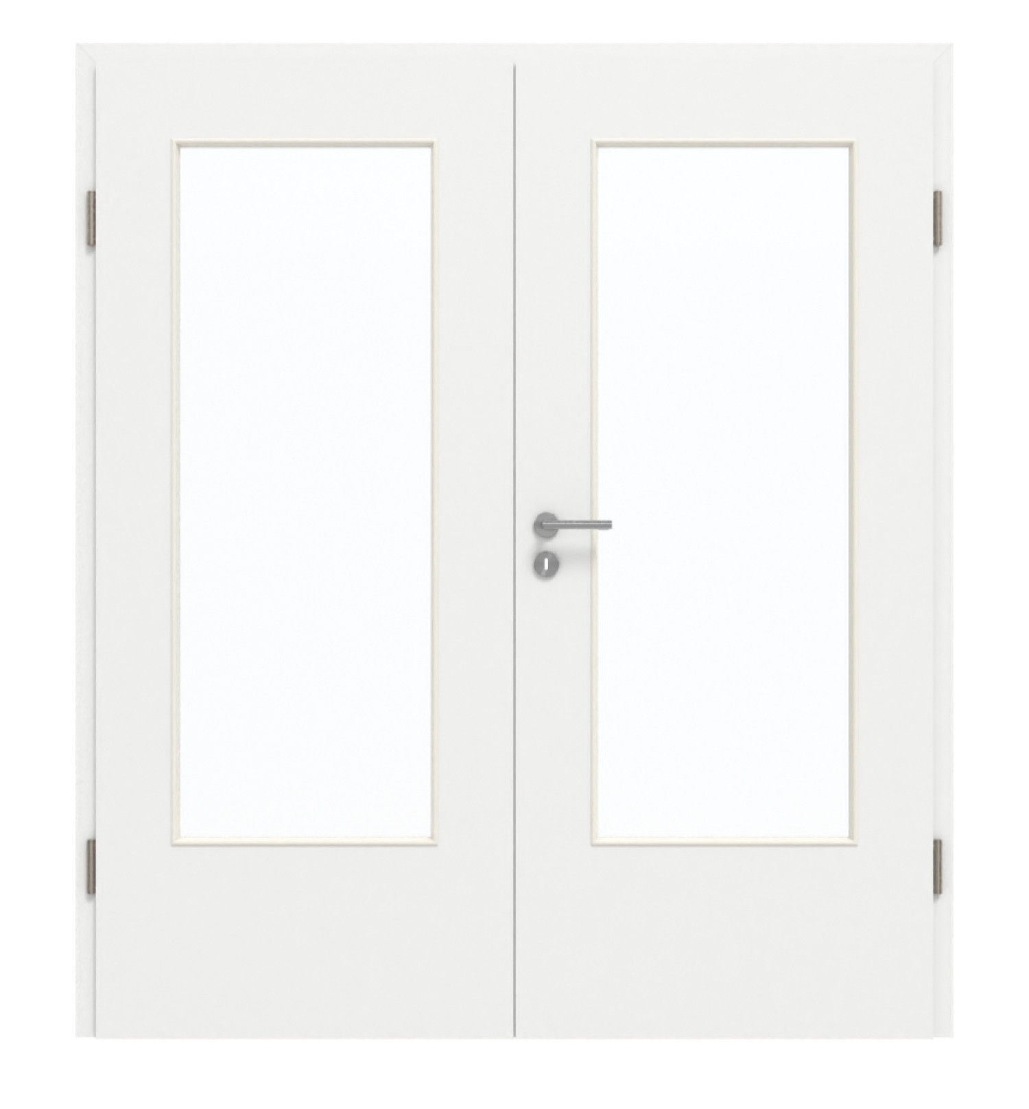 GARANT Doppelflügeltür inkl. Zarge D354-60 Designer White Resopal mit Lichtausschnitt LA-DIN