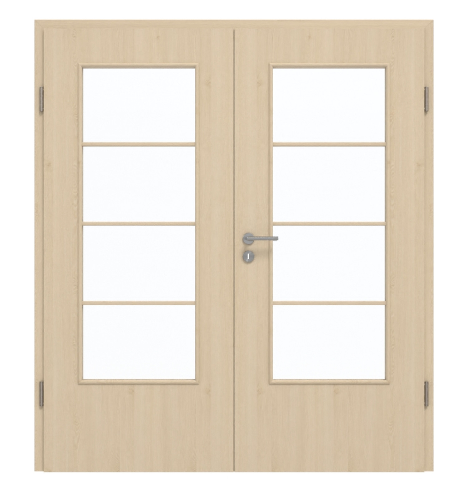 GARANT Doppelflügeltür inkl. Zarge Authentic Sand GCK08 mit Lichtausschnitt LA-DIN Sprosse SP10