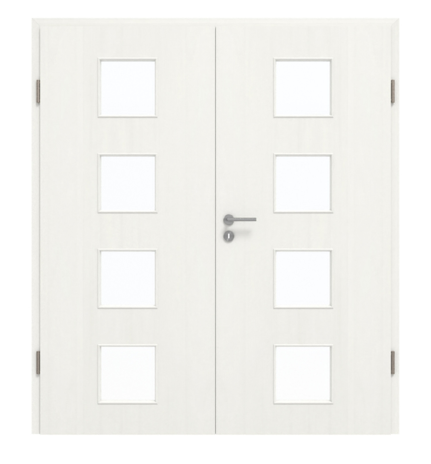 GARANT Doppelflügeltür inkl. Zarge Authentic Bianco GCK08 mit Lichtausschnitt LA-10