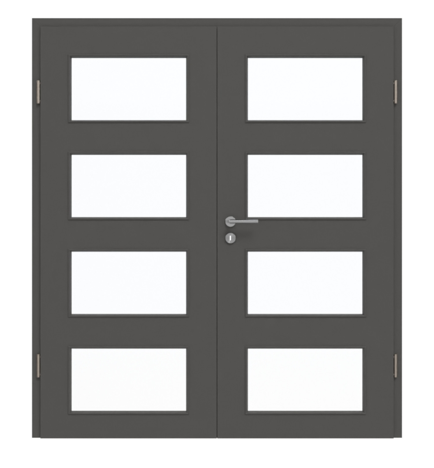 GARANT Doppelflügeltür inkl. Zarge 10622-60 Ebony CePaL mit Lichtausschnitt LA-11