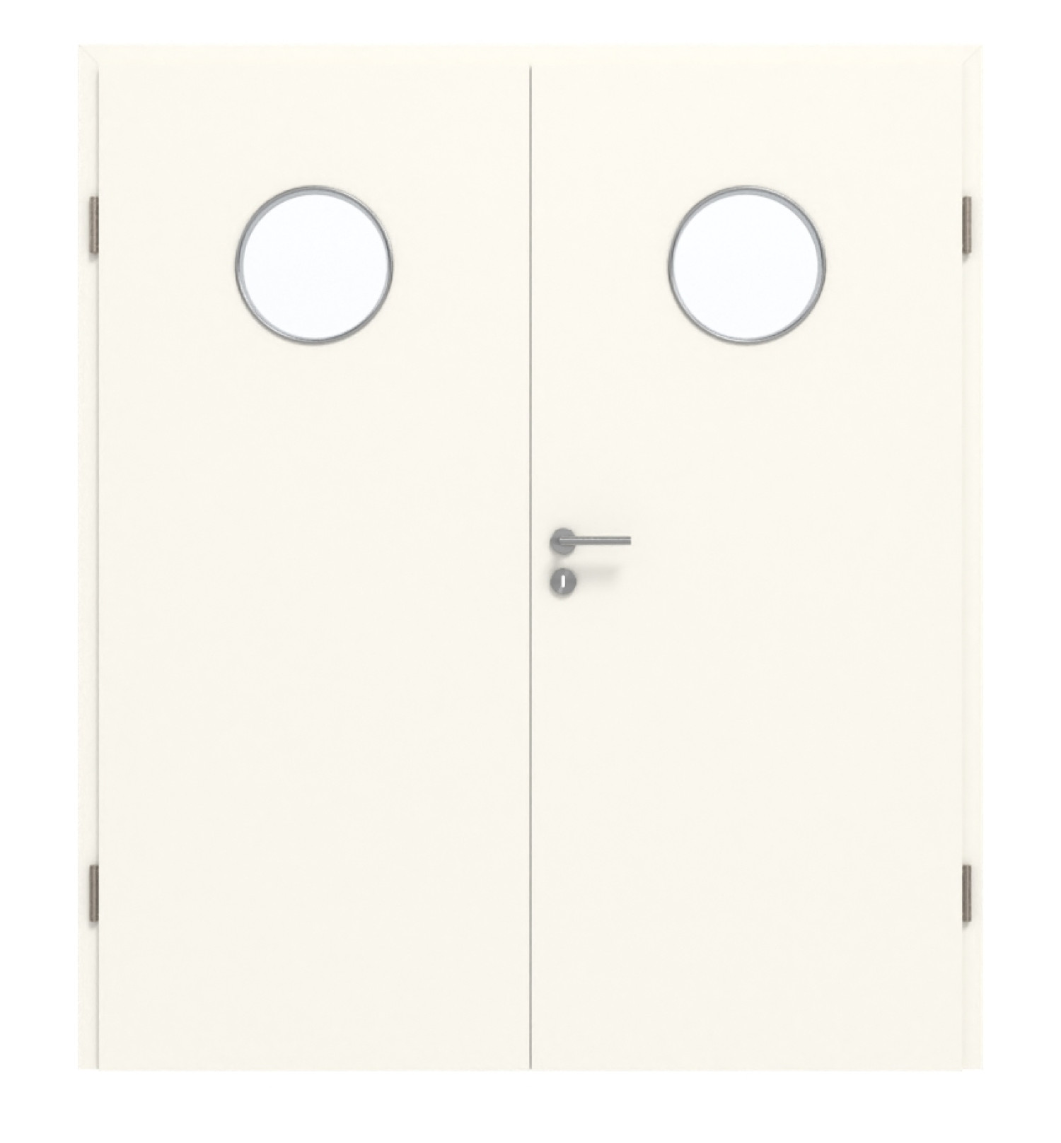 GARANT Doppelflügeltür inkl. Zarge 0105-60 Pearl White CePaL mit Lichtausschnitt LA-12