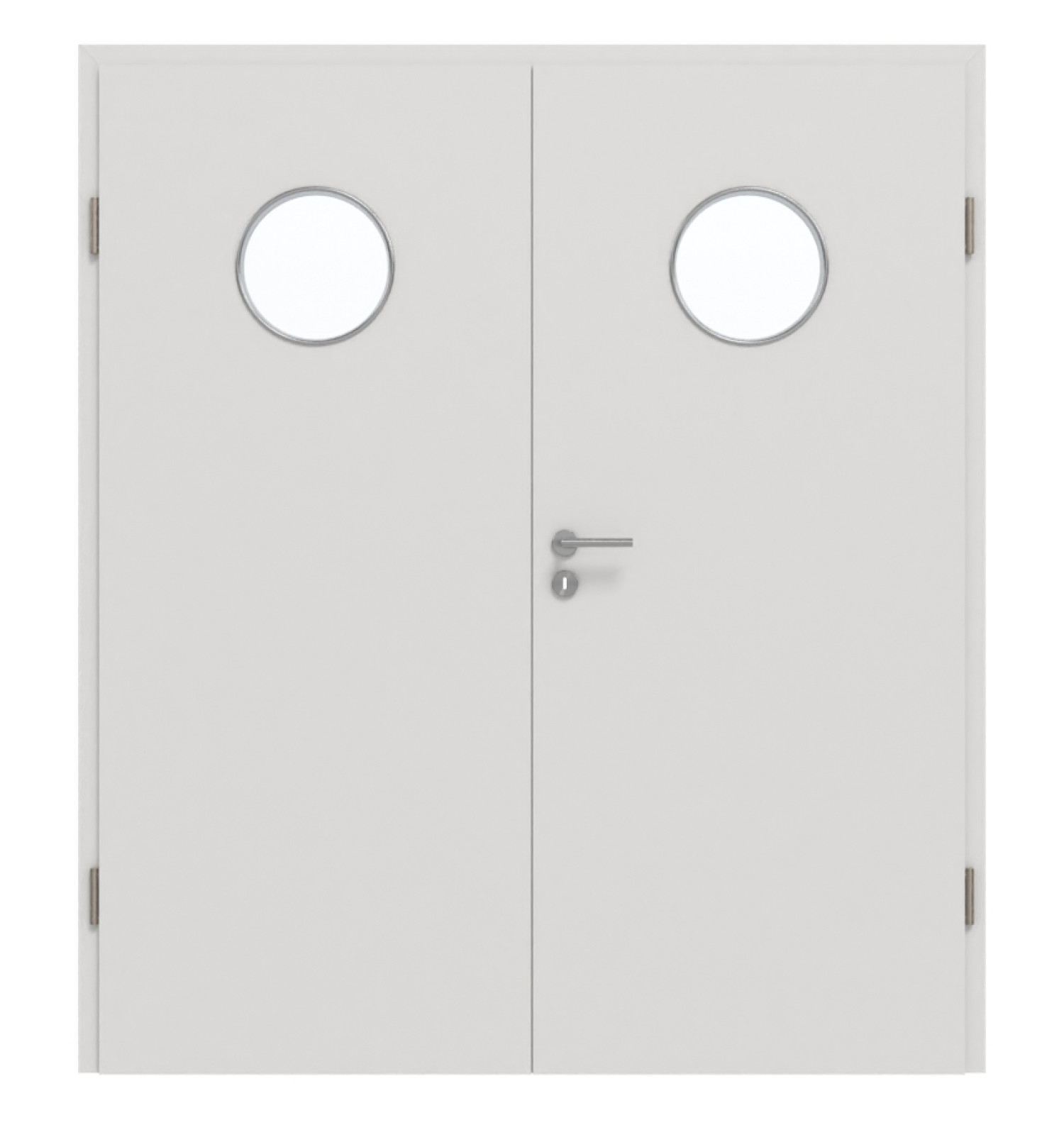 GARANT Doppelflügeltür inkl. Zarge 0160-60 Silver Grey CePaL mit Lichtausschnitt LA-12