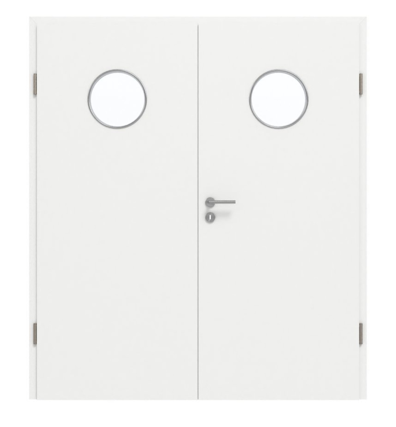 GARANT Doppelflügeltür inkl. Zarge D354-60 Designer White Resopal mit Lichtausschnitt LA-12