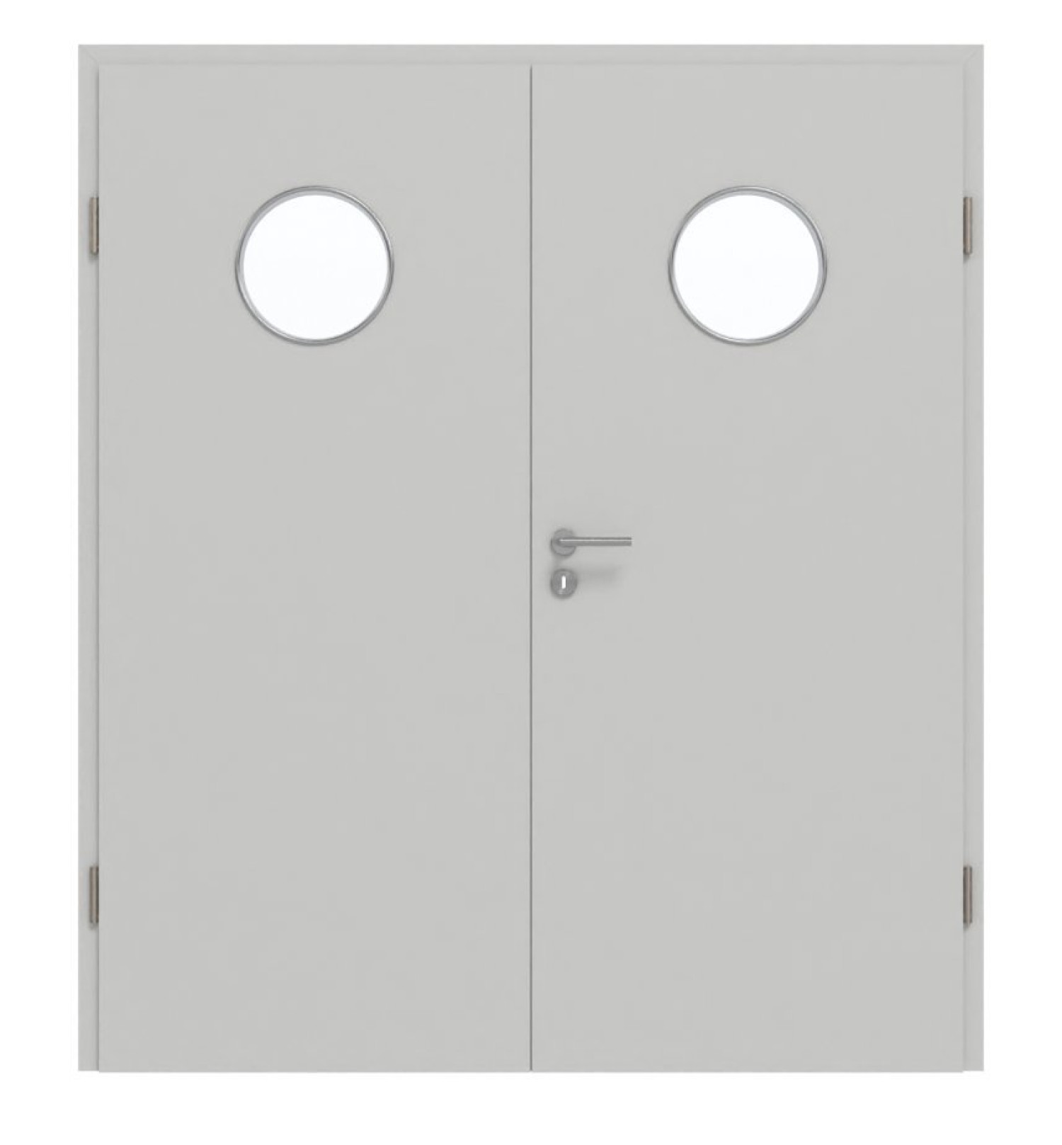GARANT Doppelflügeltür inkl. Zarge D92-60 Dove Grey Resopal mit Lichtausschnitt LA-12