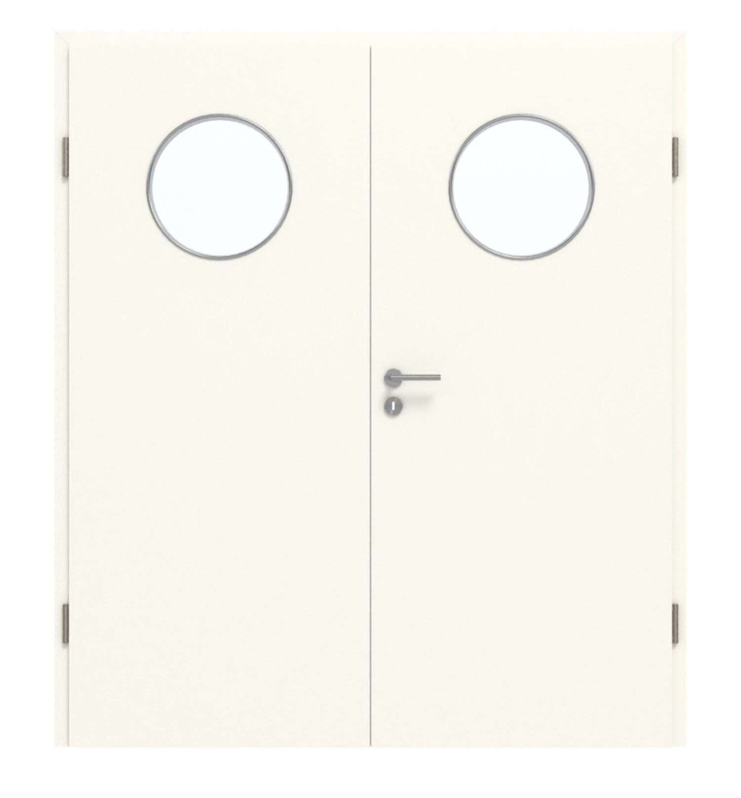 GARANT Doppelflügeltür inkl. Zarge 0105-60 Pearl White CePaL mit Lichtausschnitt LA-13