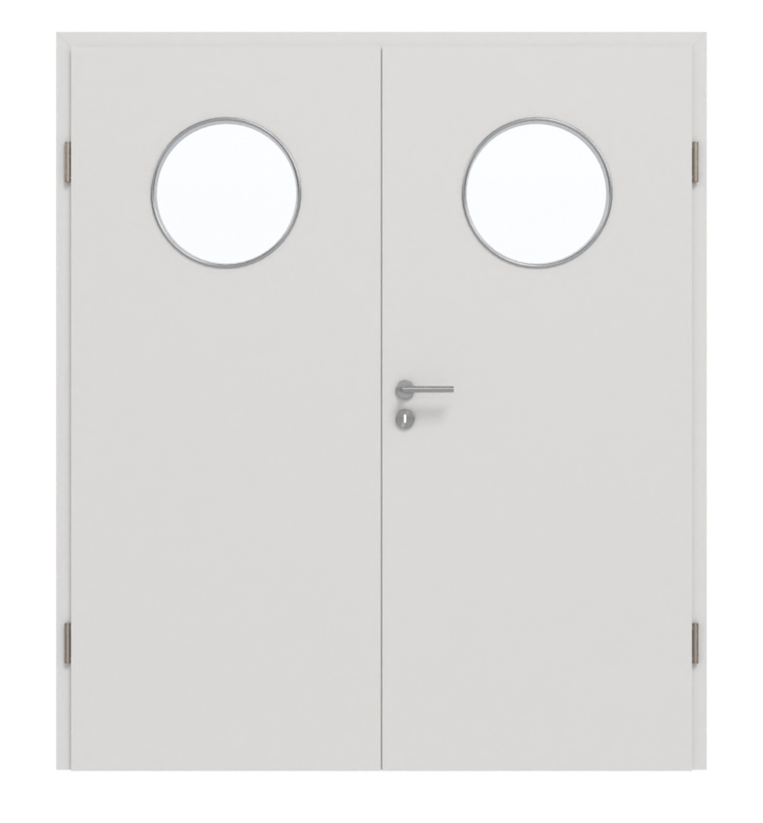 GARANT Doppelflügeltür inkl. Zarge 0160-60 Silver Grey CePaL mit Lichtausschnitt LA-13