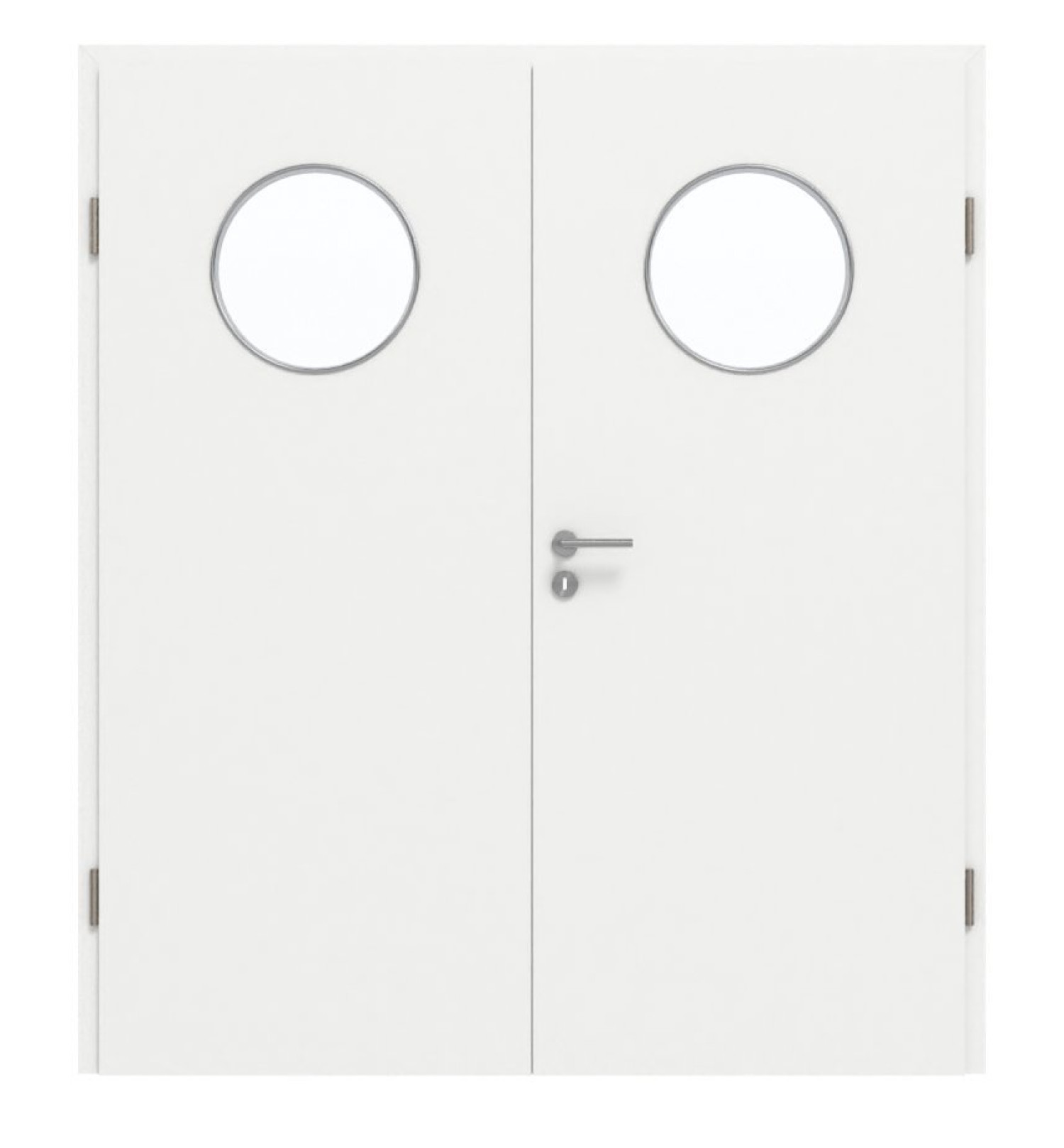 GARANT Doppelflügeltür inkl. Zarge D354-60 Designer White Resopal mit Lichtausschnitt LA-13