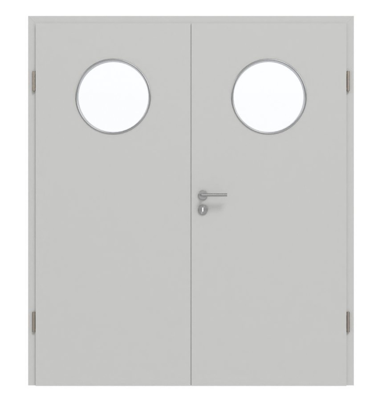 GARANT Doppelflügeltür inkl. Zarge D92-60 Dove Grey Resopal mit Lichtausschnitt LA-13