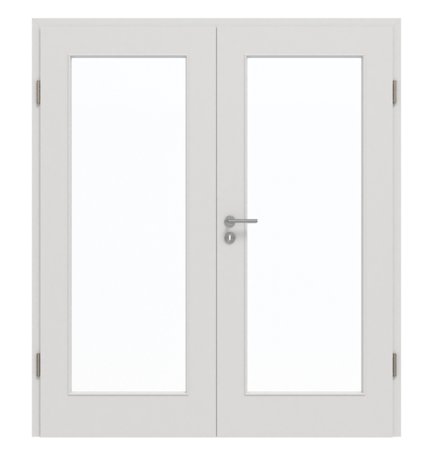 GARANT Doppelflügeltür inkl. Zarge 0160-60 Silver Grey CePaL mit Lichtausschnitt LA-2