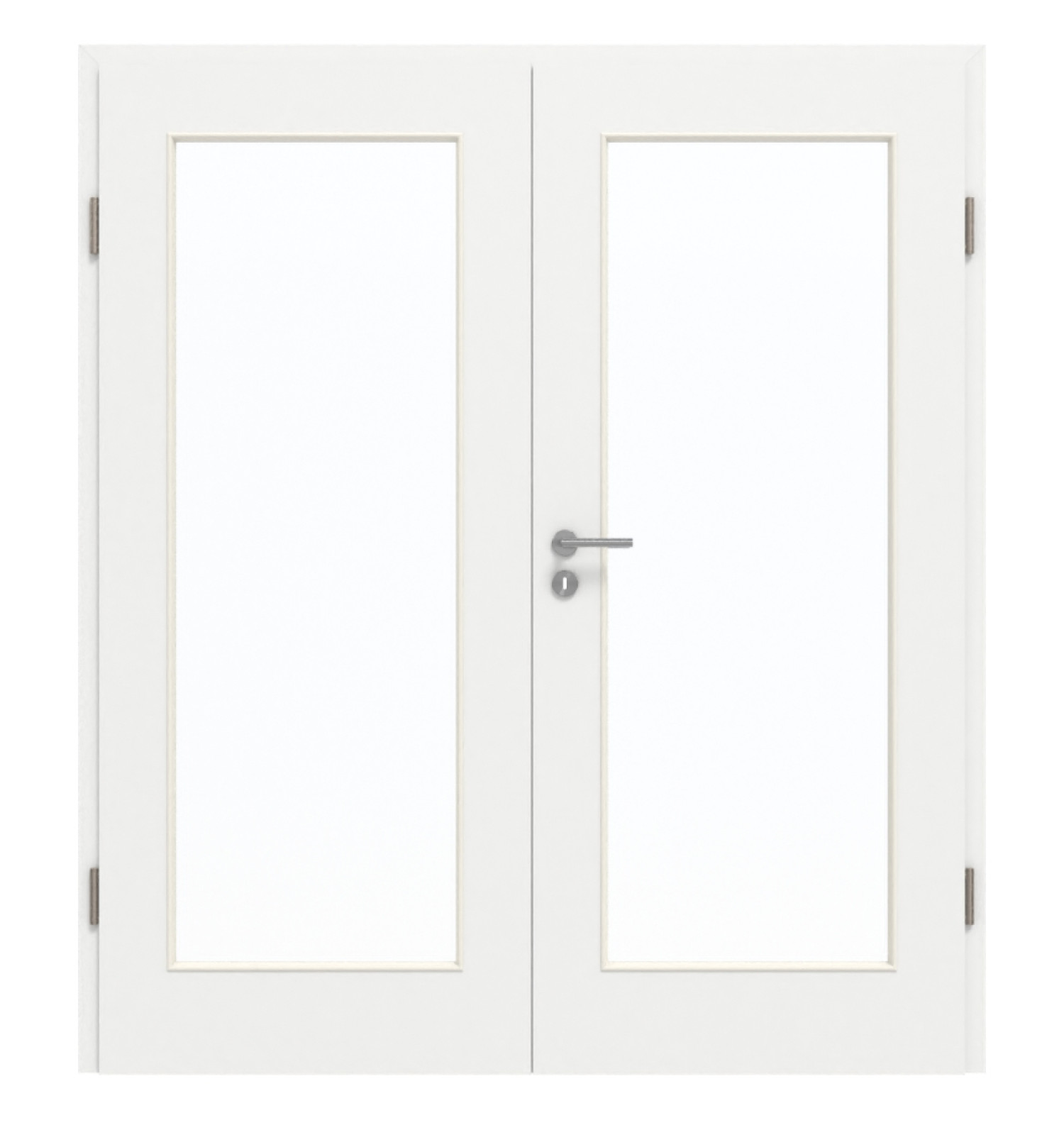 GARANT Doppelflügeltür inkl. Zarge D354-60 Designer White Resopal mit Lichtausschnitt LA-2