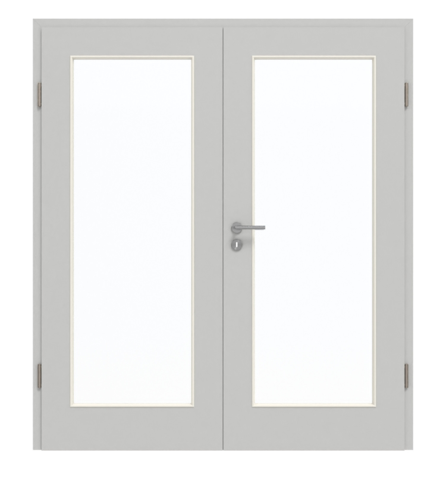 GARANT Doppelflügeltür inkl. Zarge D92-60 Dove Grey Resopal mit Lichtausschnitt LA-2