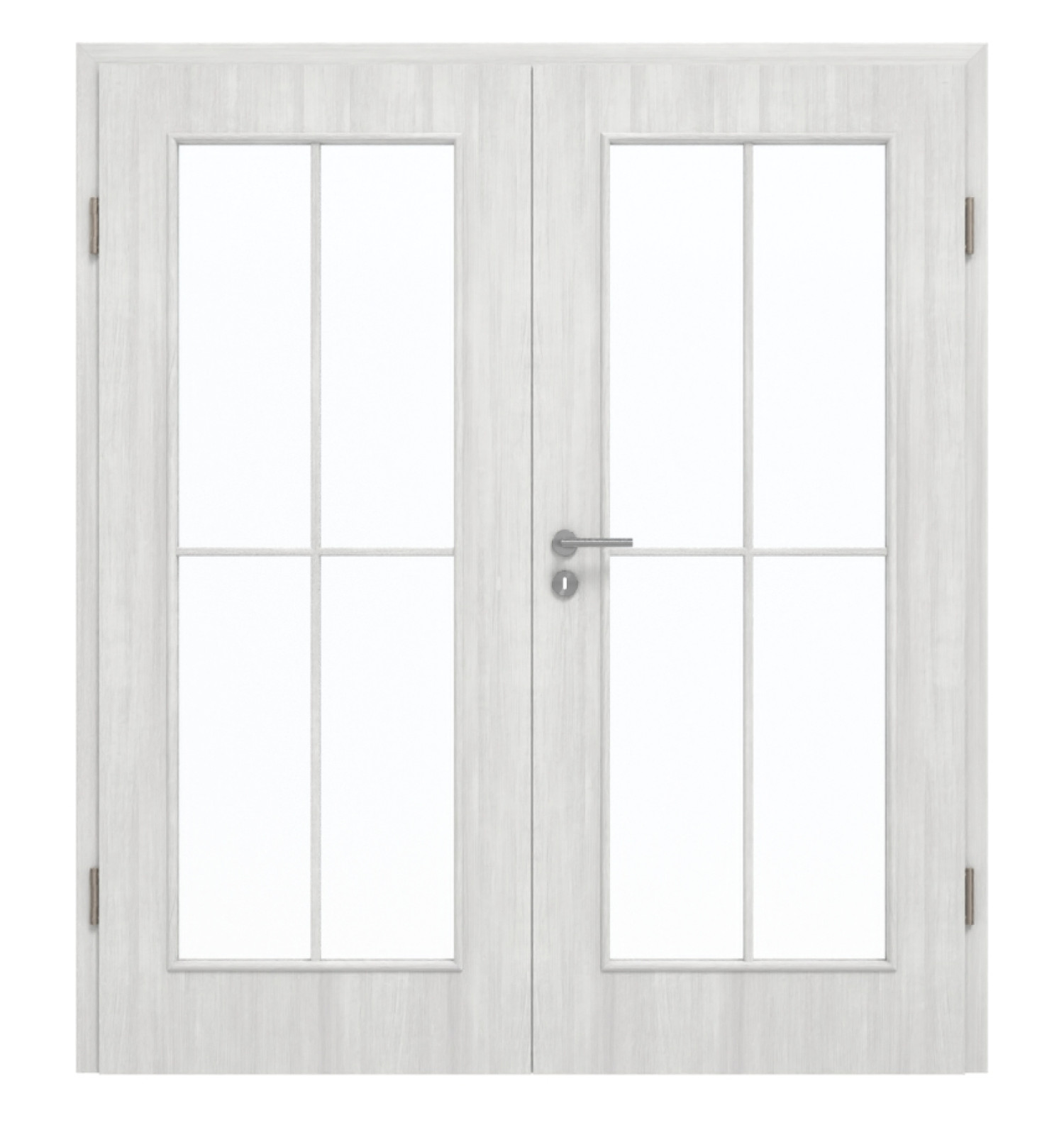 GARANT Doppelflügeltür inkl. Zarge Authentic Grigio CePaL mit Lichtausschnitt LA-2 Sprosse SP0