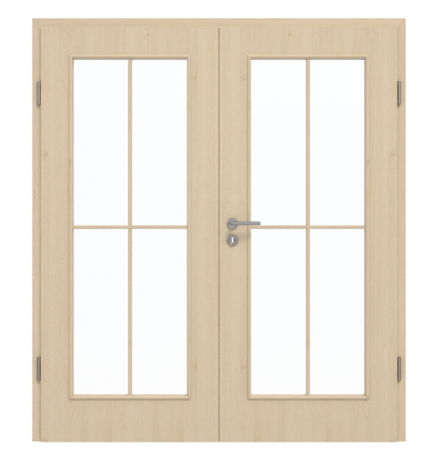 GARANT Doppelflügeltür inkl. Zarge Authentic Sand GCK08 mit Lichtausschnitt LA-2 Sprosse SP0