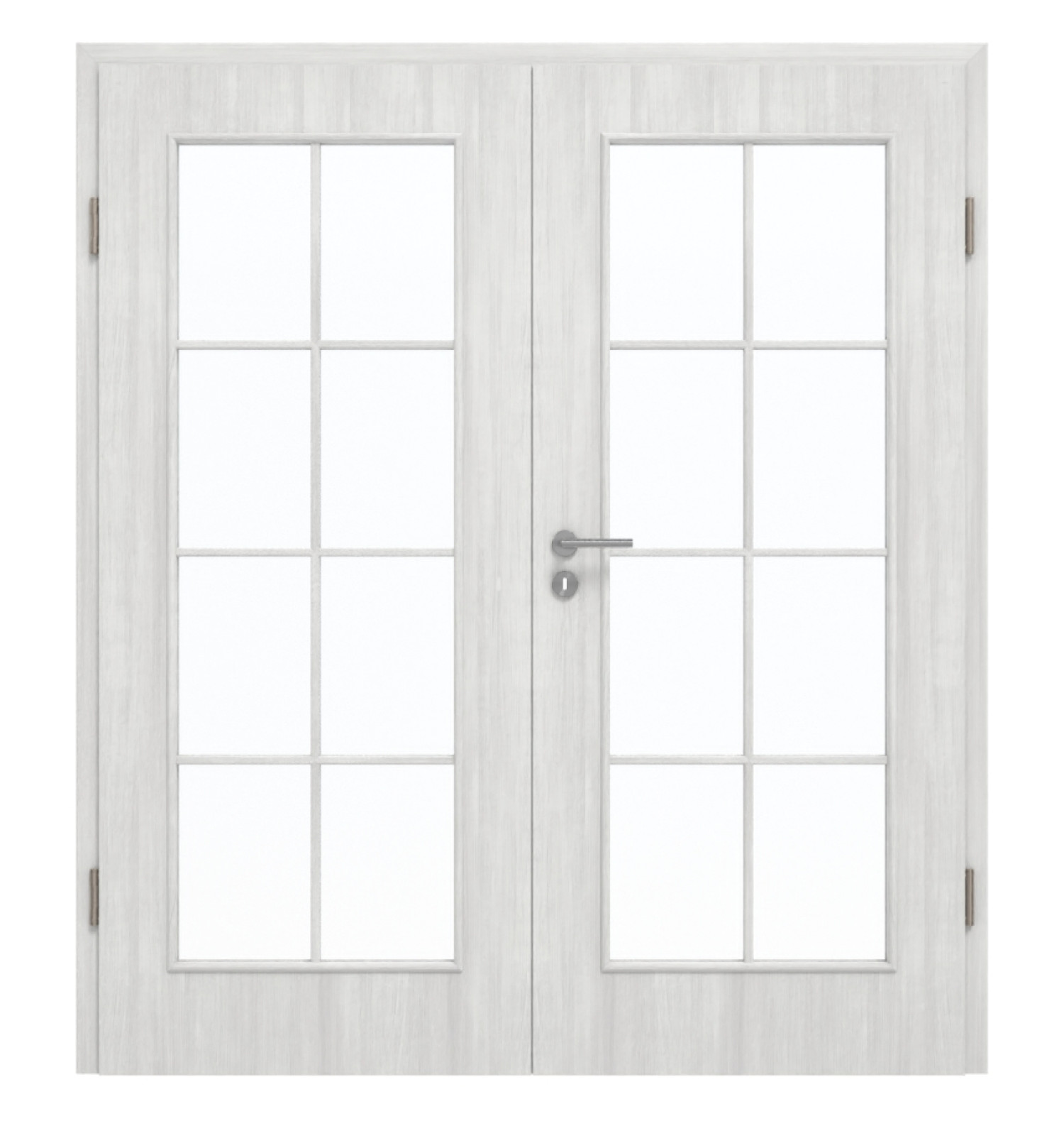 GARANT Doppelflügeltür inkl. Zarge Authentic Grigio CePaL mit Lichtausschnitt LA-2 Sprosse SP1
