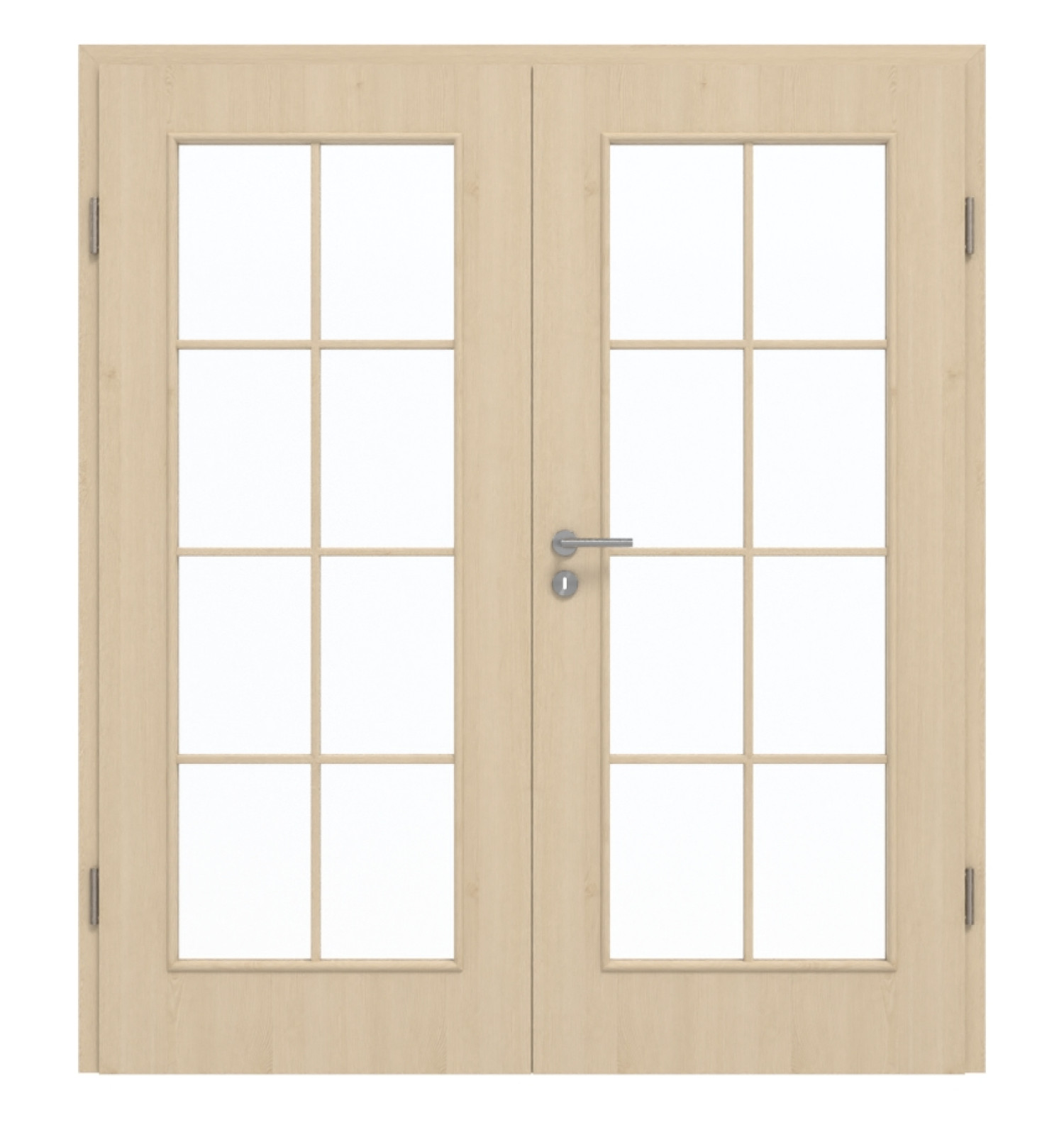 GARANT Doppelflügeltür inkl. Zarge Authentic Sand GCK08 mit Lichtausschnitt LA-2 Sprosse SP1
