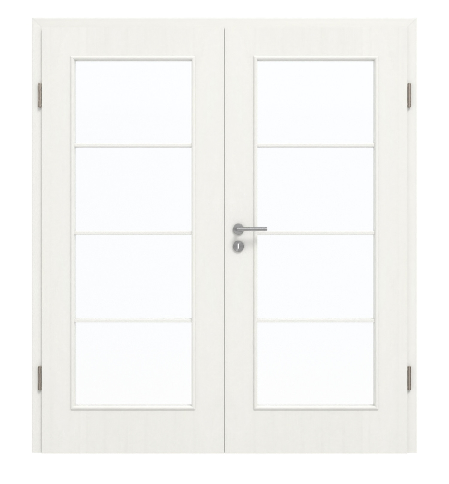 GARANT Doppelflügeltür inkl. Zarge Authentic Bianco CePaL mit Lichtausschnitt LA-2 Sprosse SP10