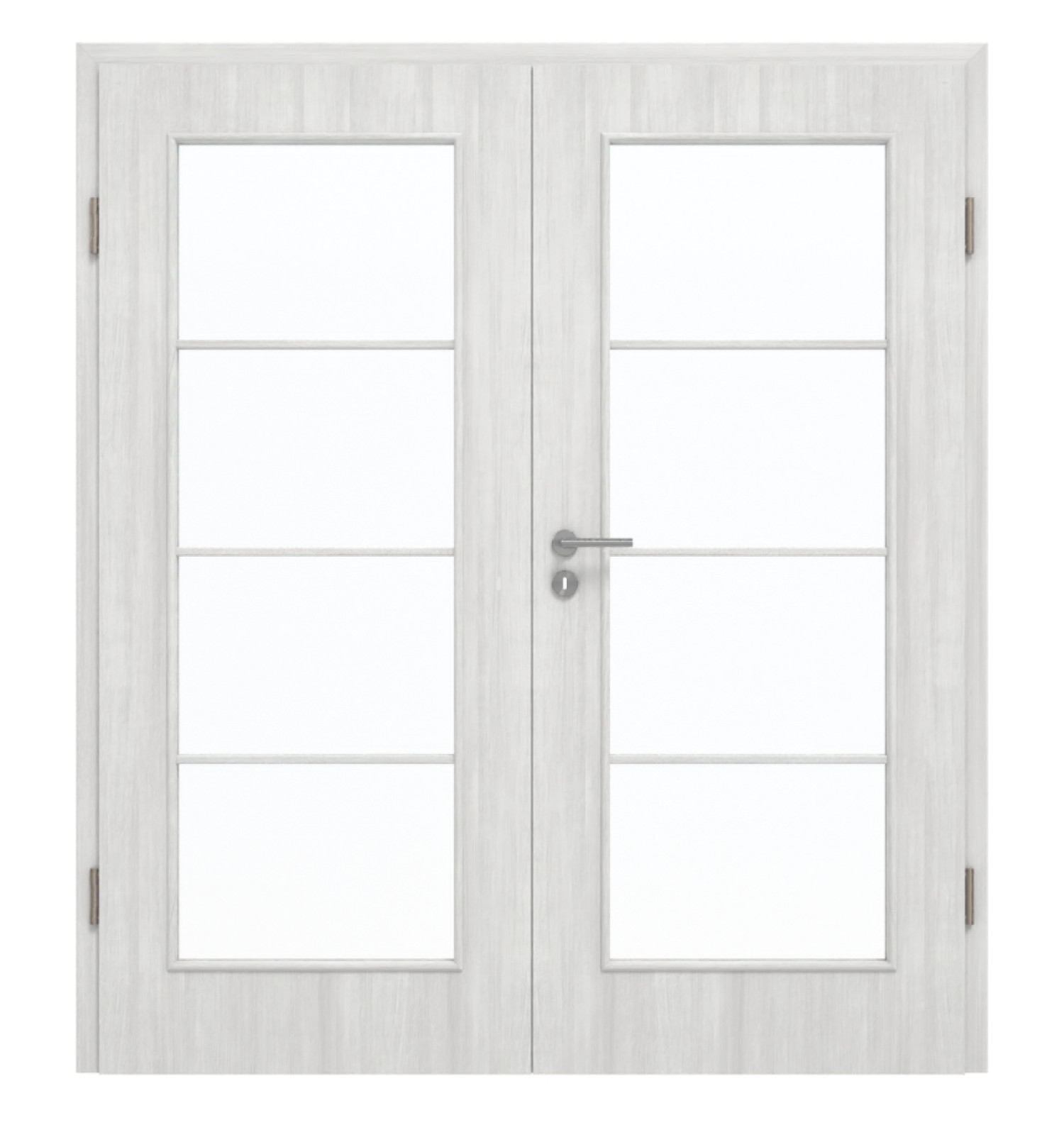 GARANT Doppelflügeltür inkl. Zarge Authentic Grigio CePaL mit Lichtausschnitt LA-2 Sprosse SP10