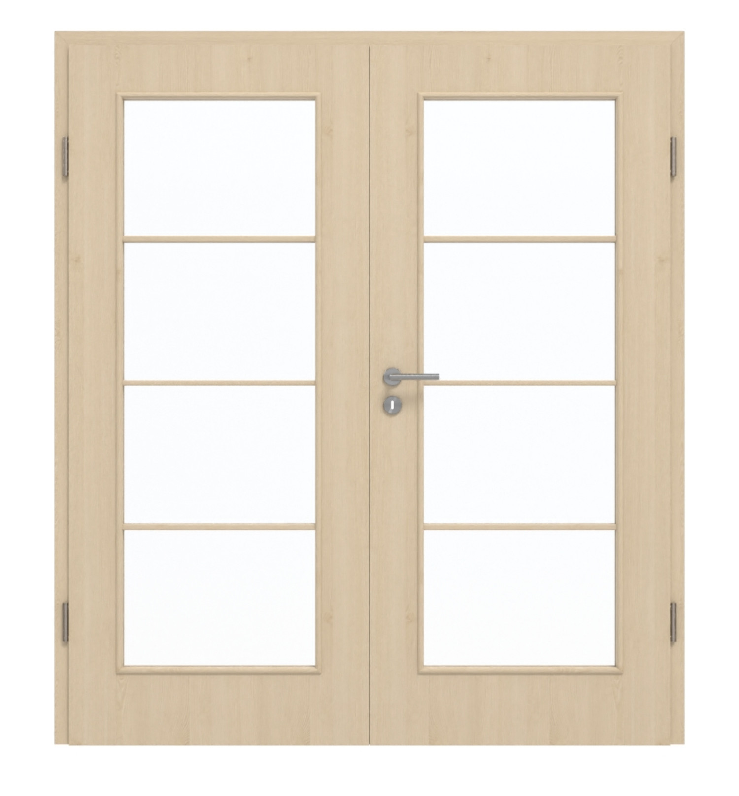 GARANT Doppelflügeltür inkl. Zarge Authentic Sand GCK08 mit Lichtausschnitt LA-2 Sprosse SP10