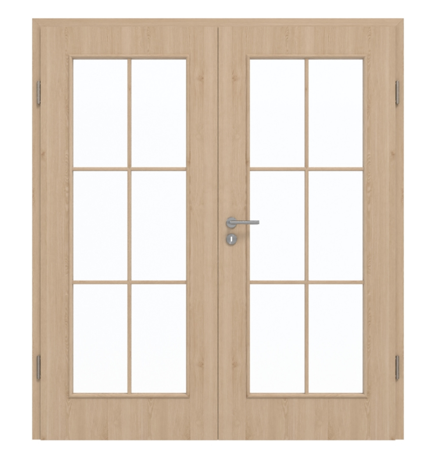 GARANT Doppelflügeltür inkl. Zarge Authentic Achat GCK08 mit Lichtausschnitt LA-2 Sprosse SP4