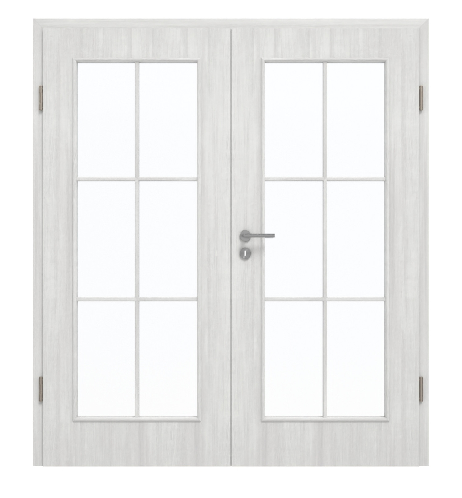 GARANT Doppelflügeltür inkl. Zarge Authentic Grigio CePaL mit Lichtausschnitt LA-2 Sprosse SP4