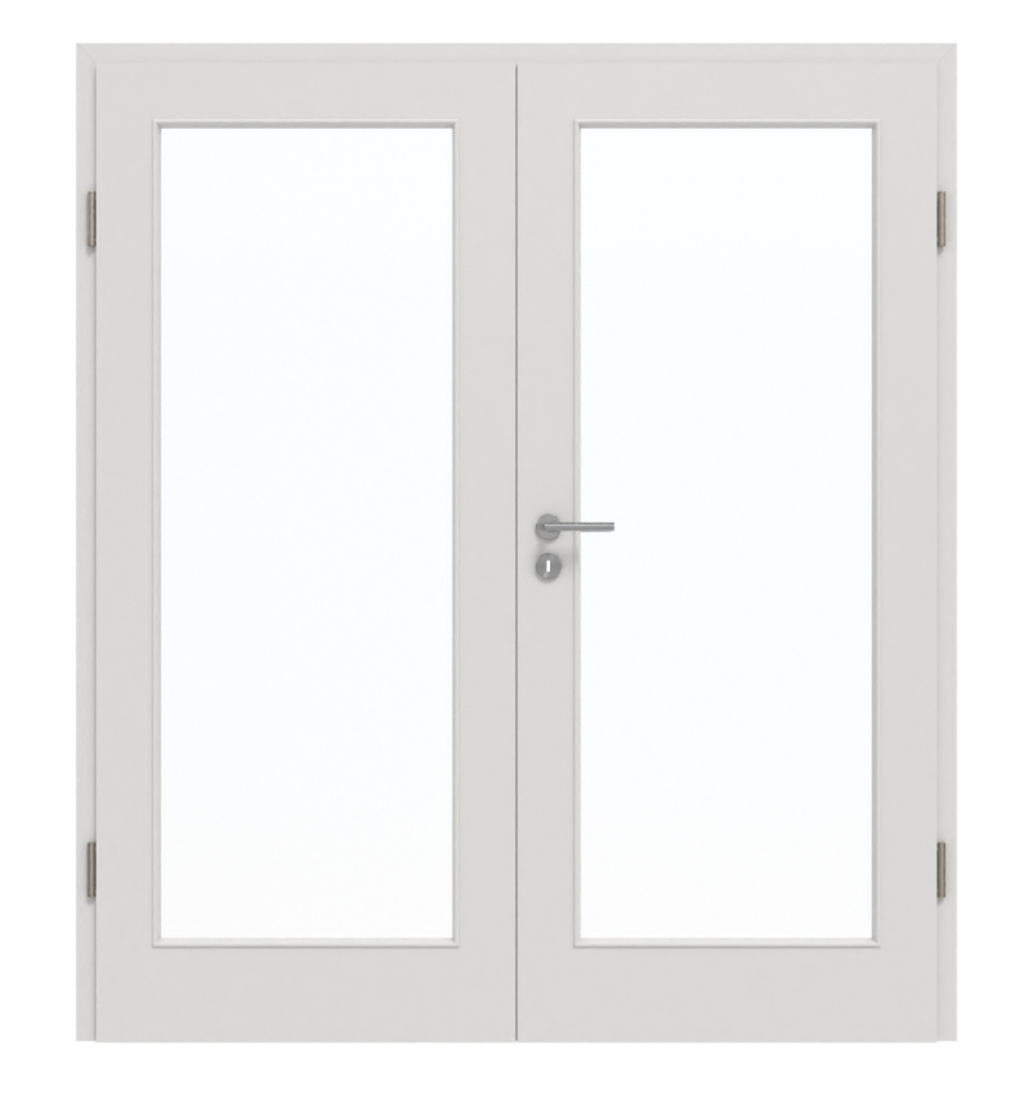 GARANT Doppelflügeltür inkl. Zarge 0160-60 Silver Grey CePaL mit Lichtausschnitt LA-3