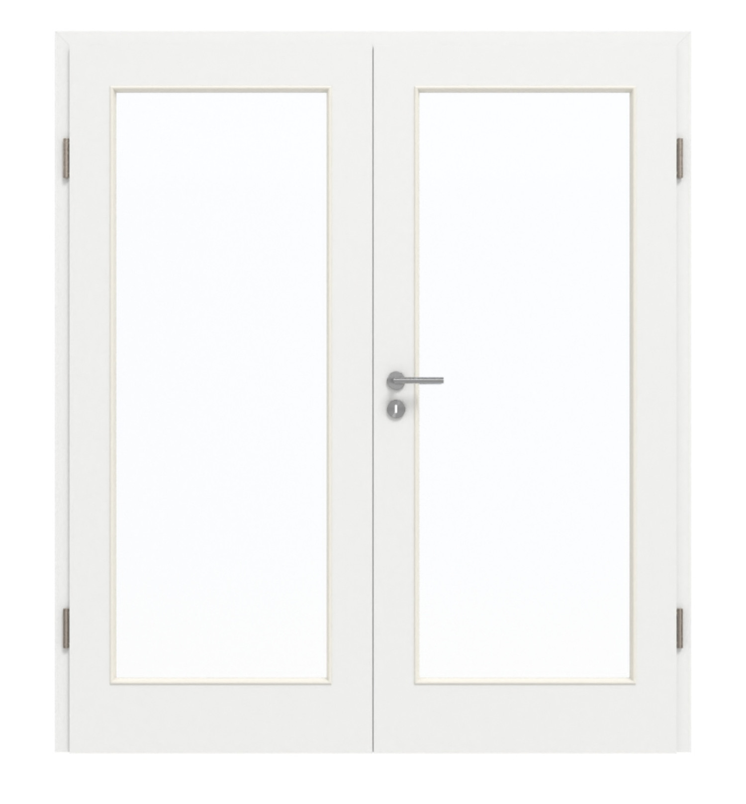 GARANT Doppelflügeltür inkl. Zarge D354-60 Designer White Resopal mit Lichtausschnitt LA-3