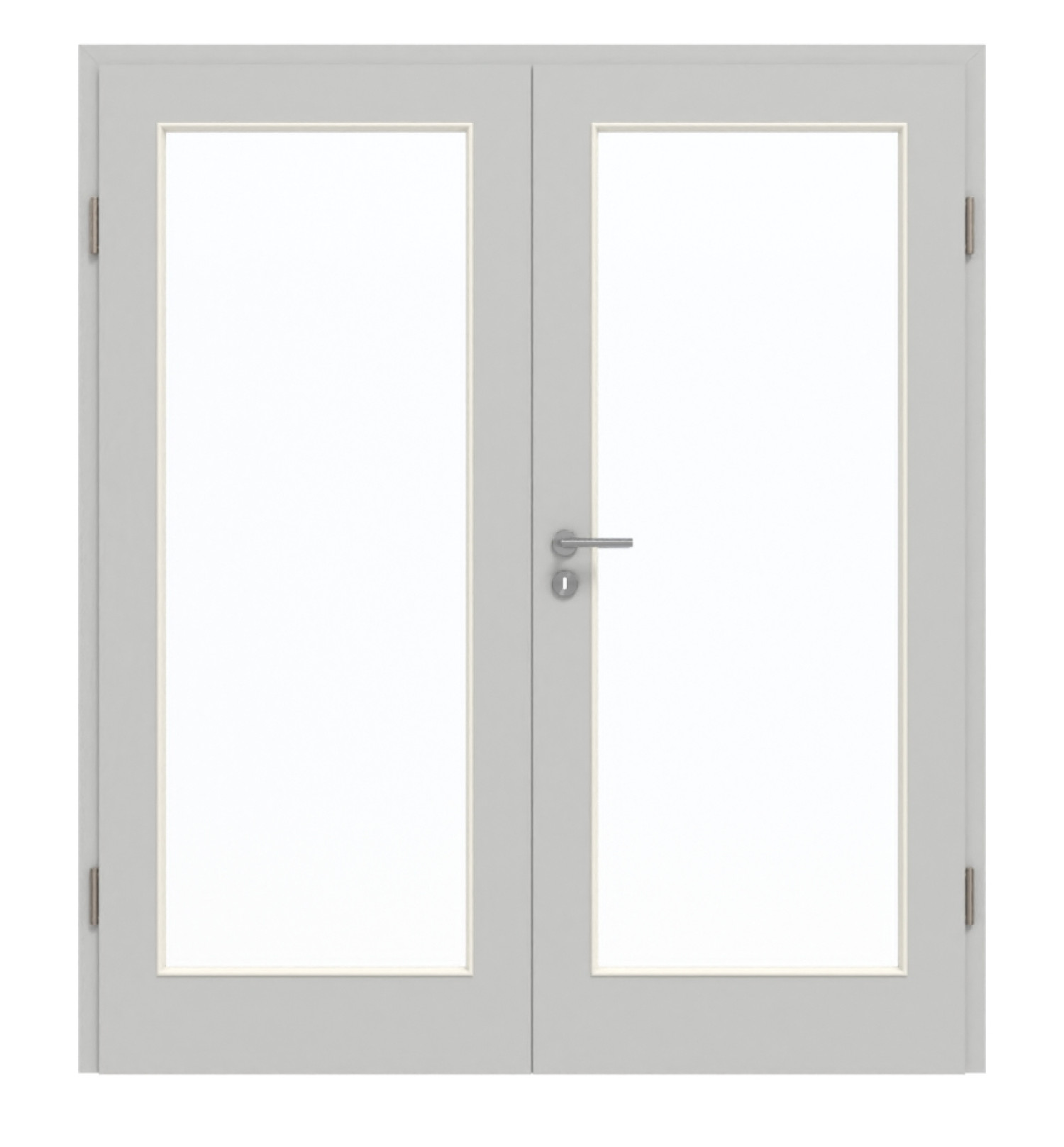 GARANT Doppelflügeltür inkl. Zarge D92-60 Dove Grey Resopal mit Lichtausschnitt LA-3