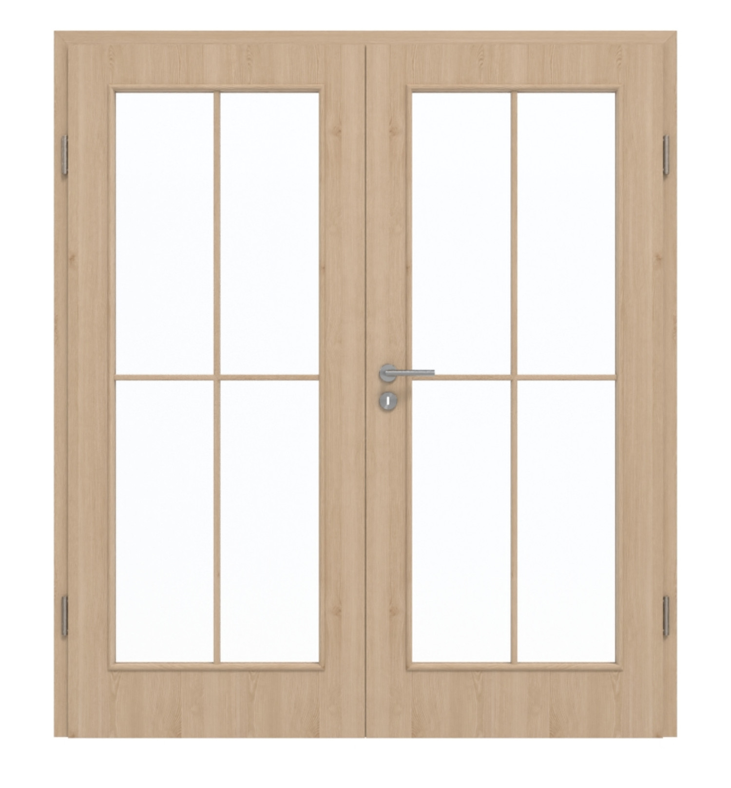 GARANT Doppelflügeltür inkl. Zarge Authentic Achat GCK08 mit Lichtausschnitt LA-3 Sprosse SP0