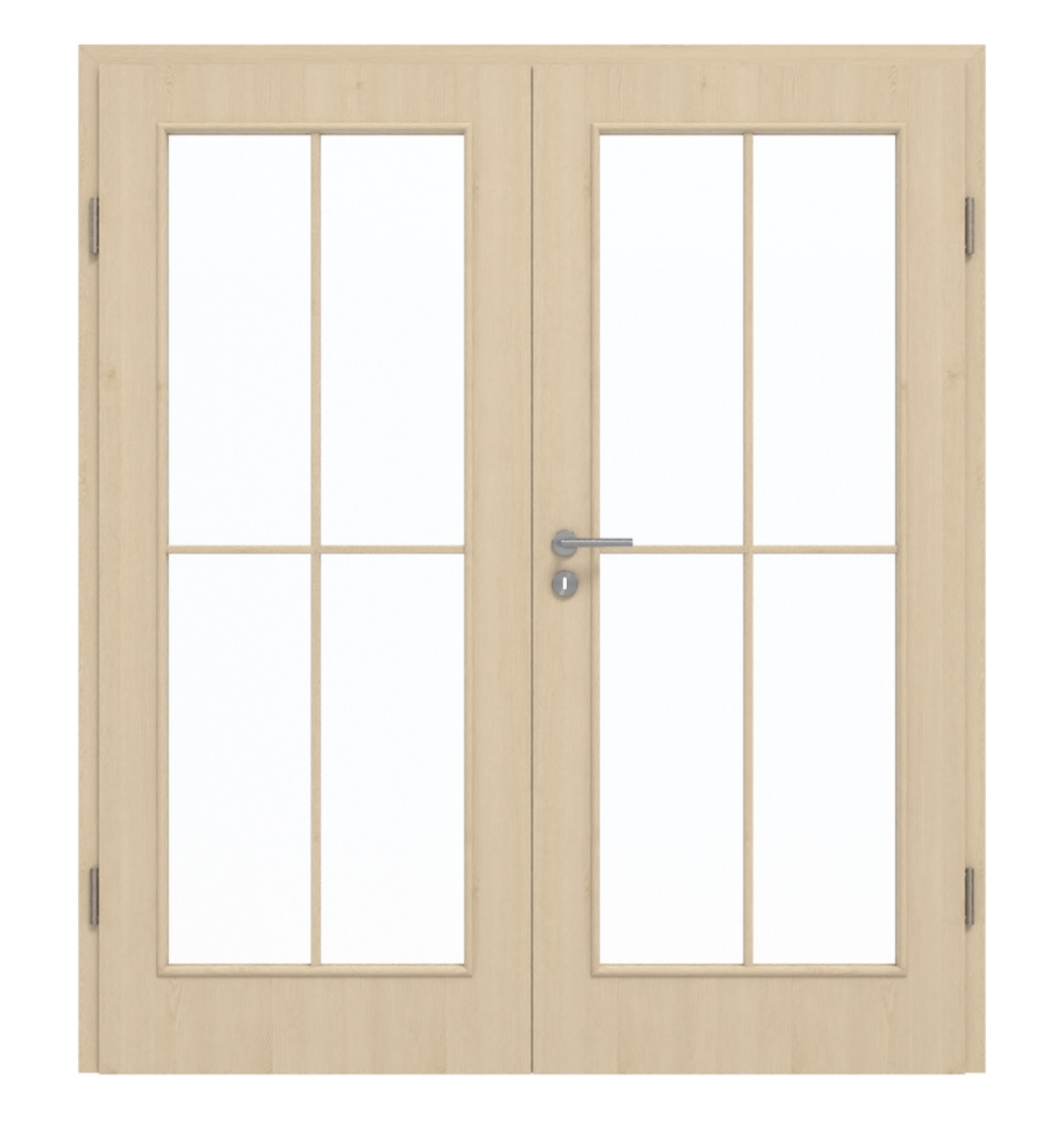 GARANT Doppelflügeltür inkl. Zarge Authentic Sand GCK08 mit Lichtausschnitt LA-3 Sprosse SP0