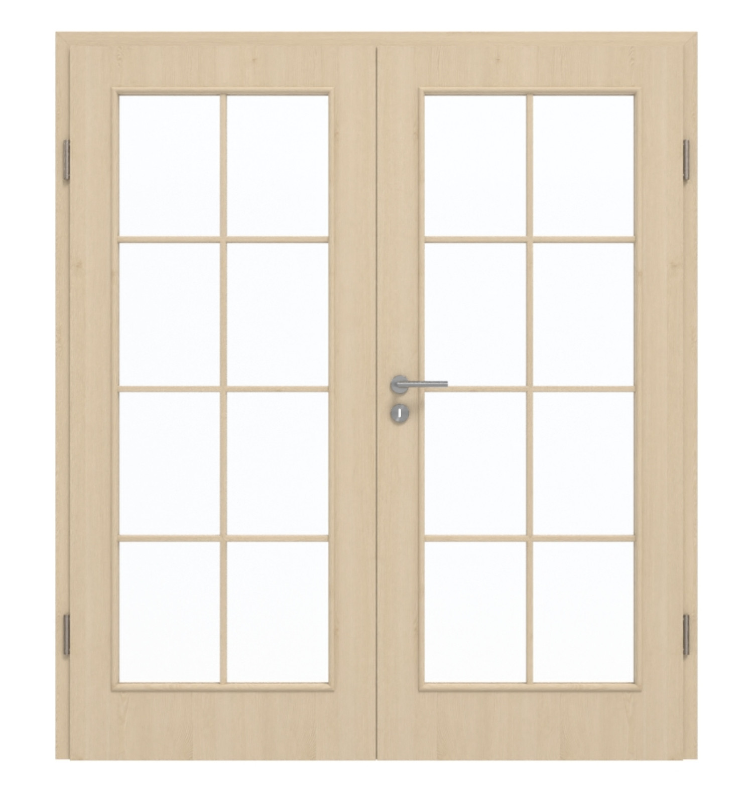 GARANT Doppelflügeltür inkl. Zarge Authentic Sand GCK08 mit Lichtausschnitt LA-3 Sprosse SP1